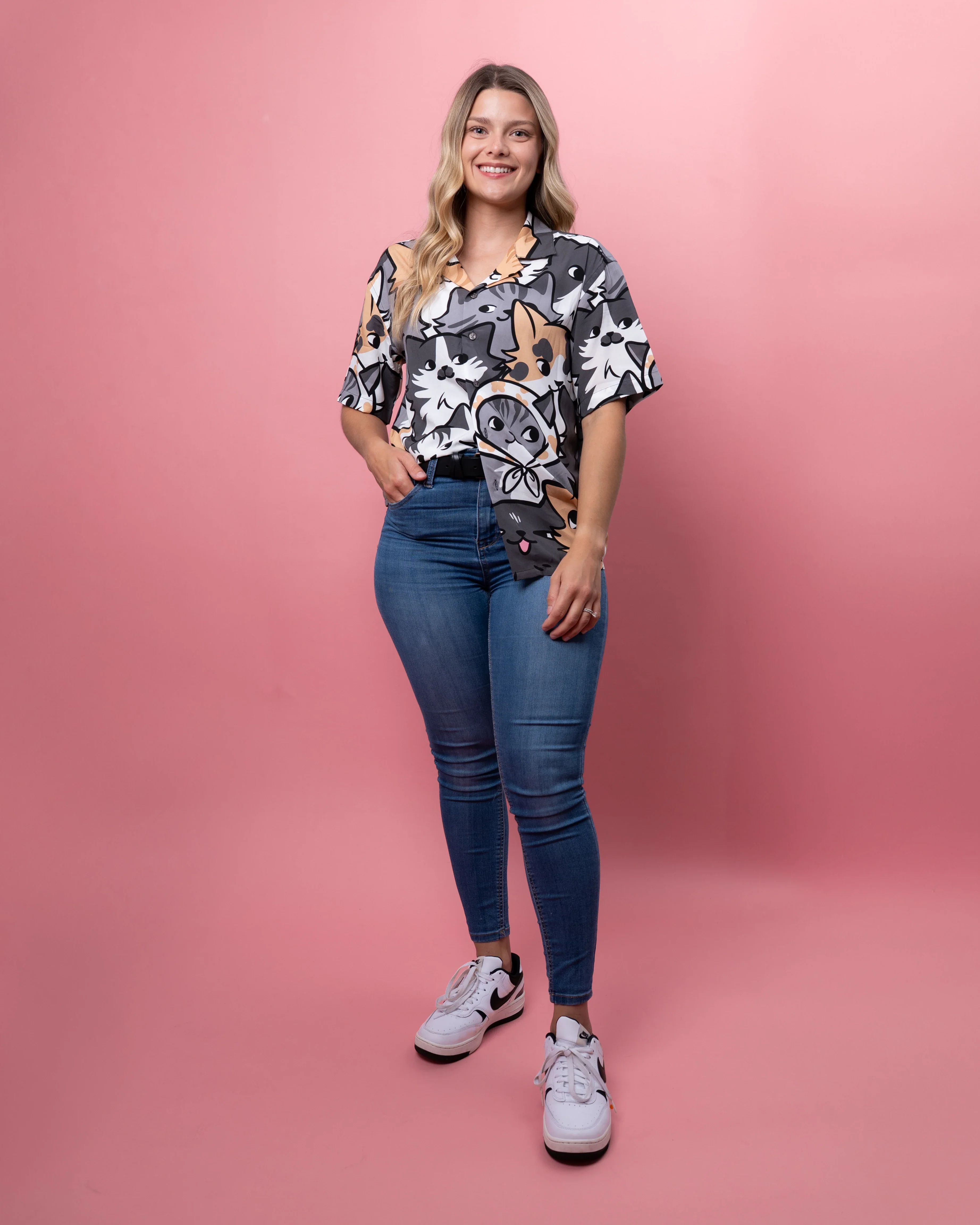 Are You Kitten Me Button Up - Image 3