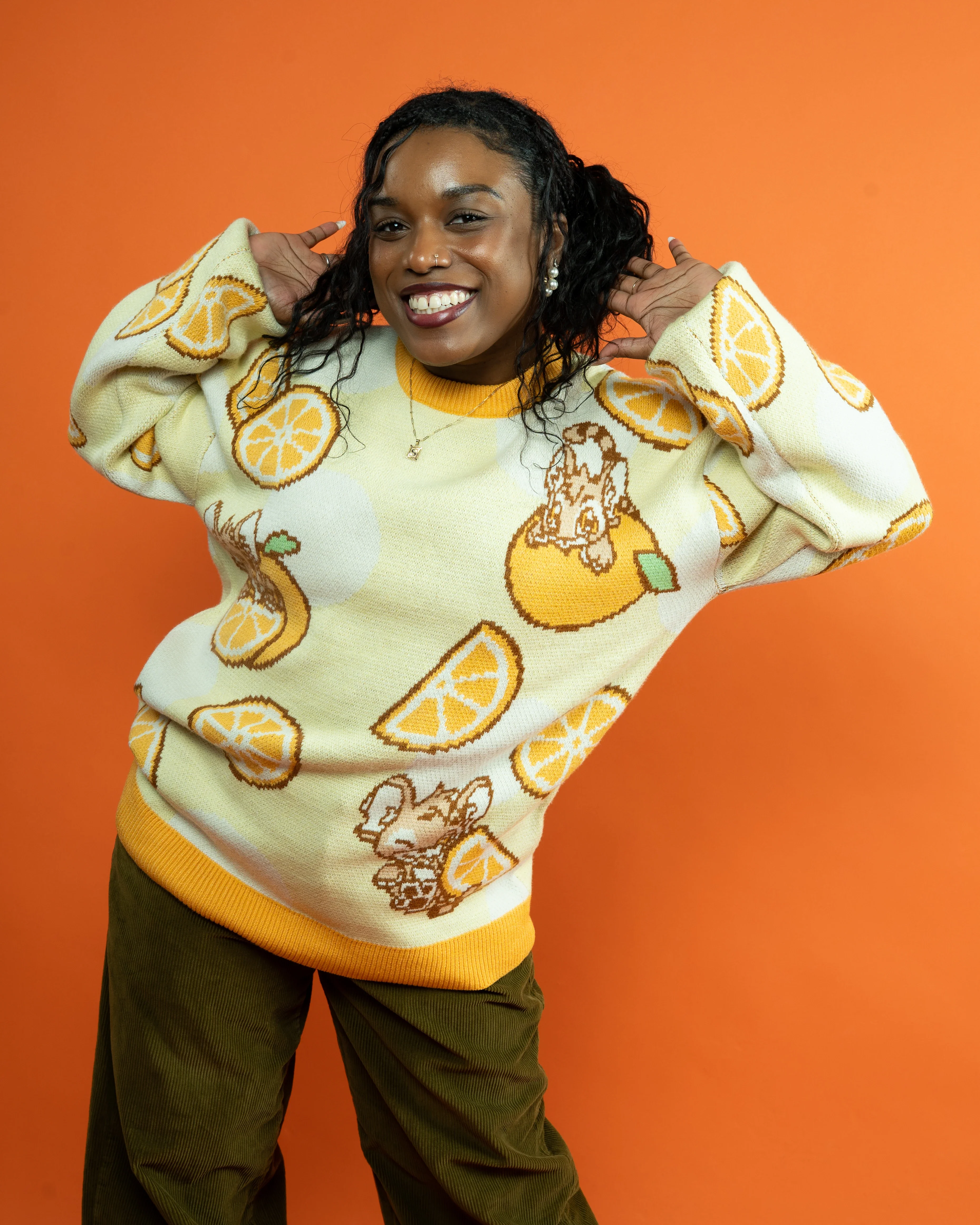 Baby Kougra Orange Sweater - Image 3