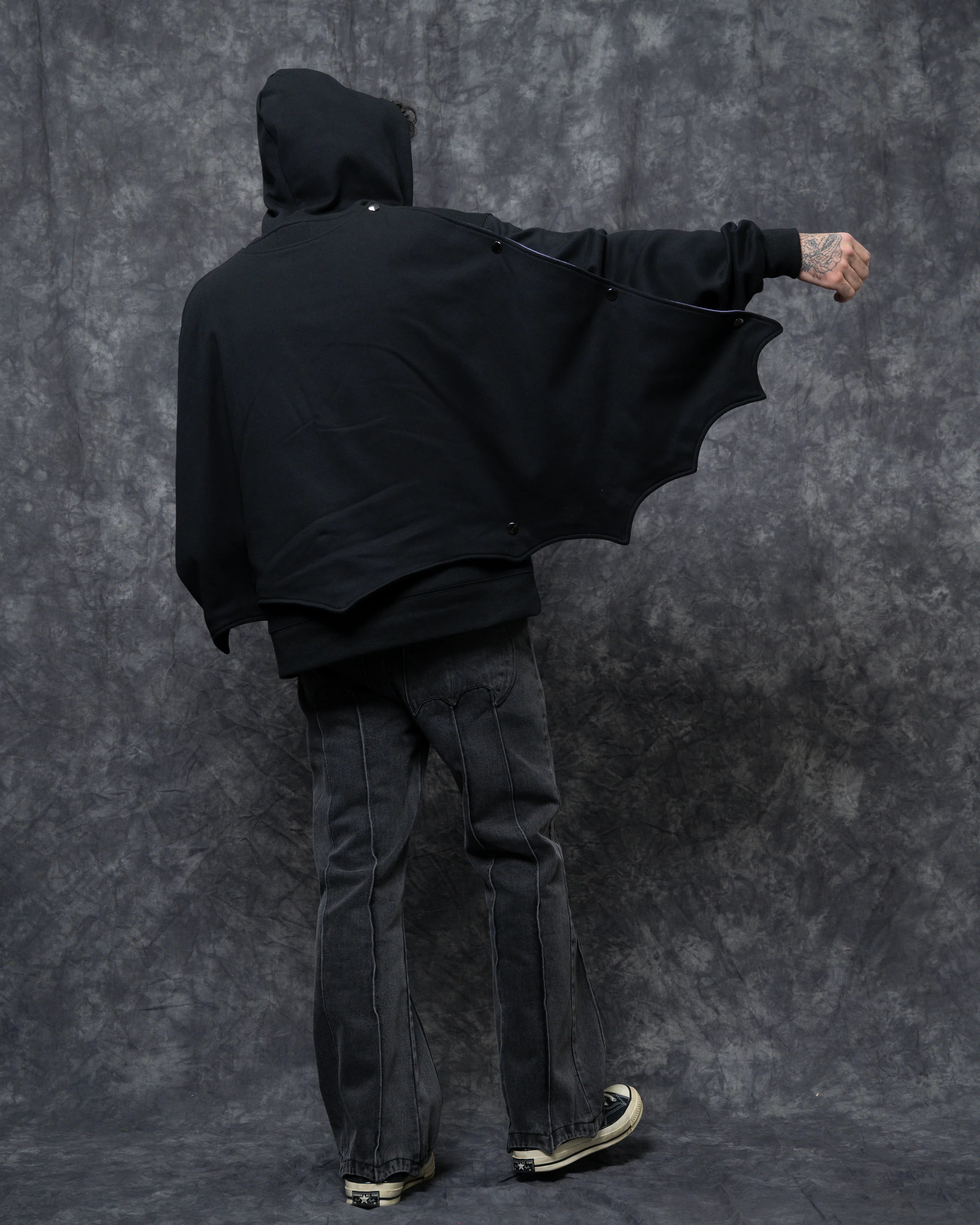 Bat Wing Zip Up Hoodie - Image 11