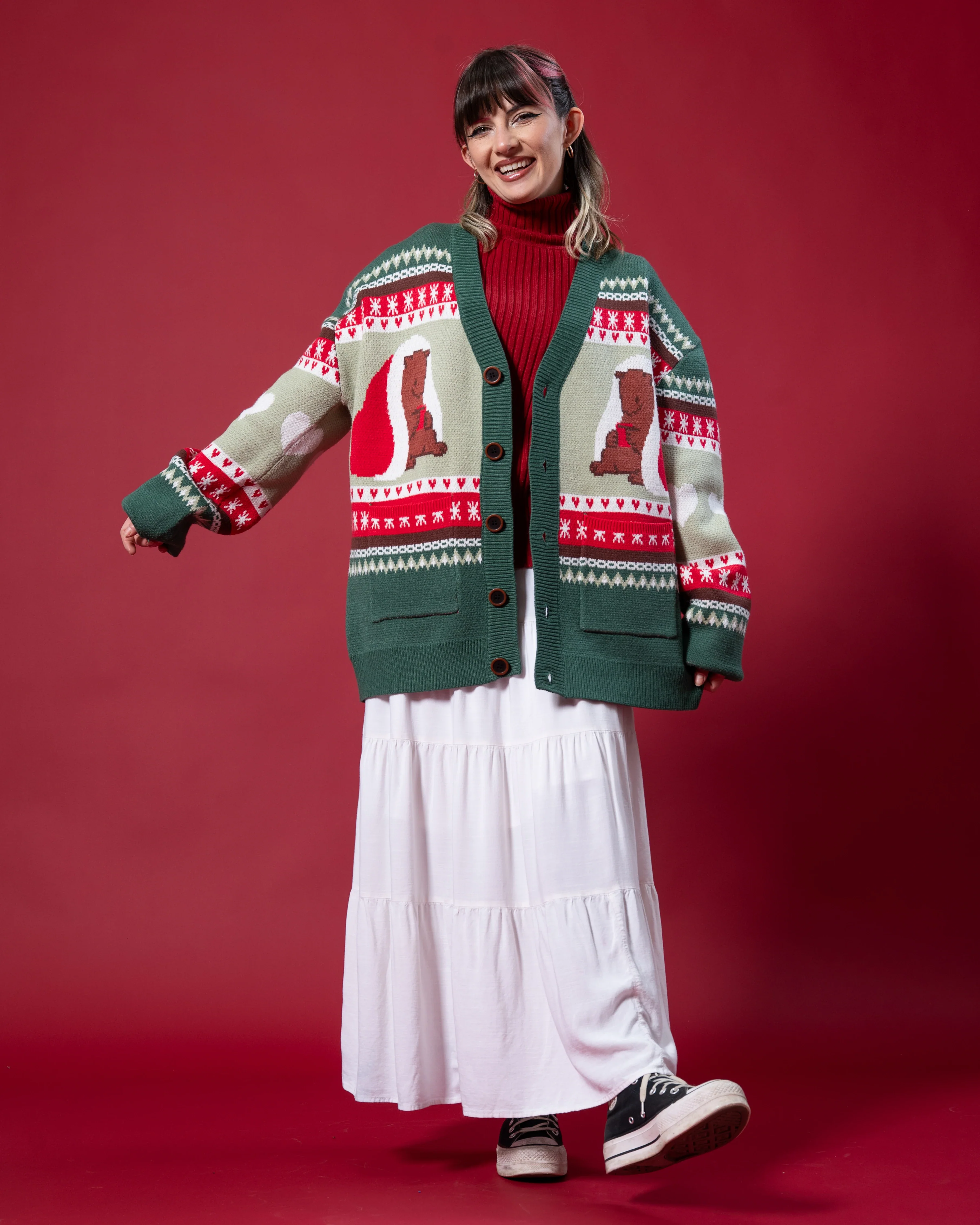 Beary Christmas Cardigan - Image 3