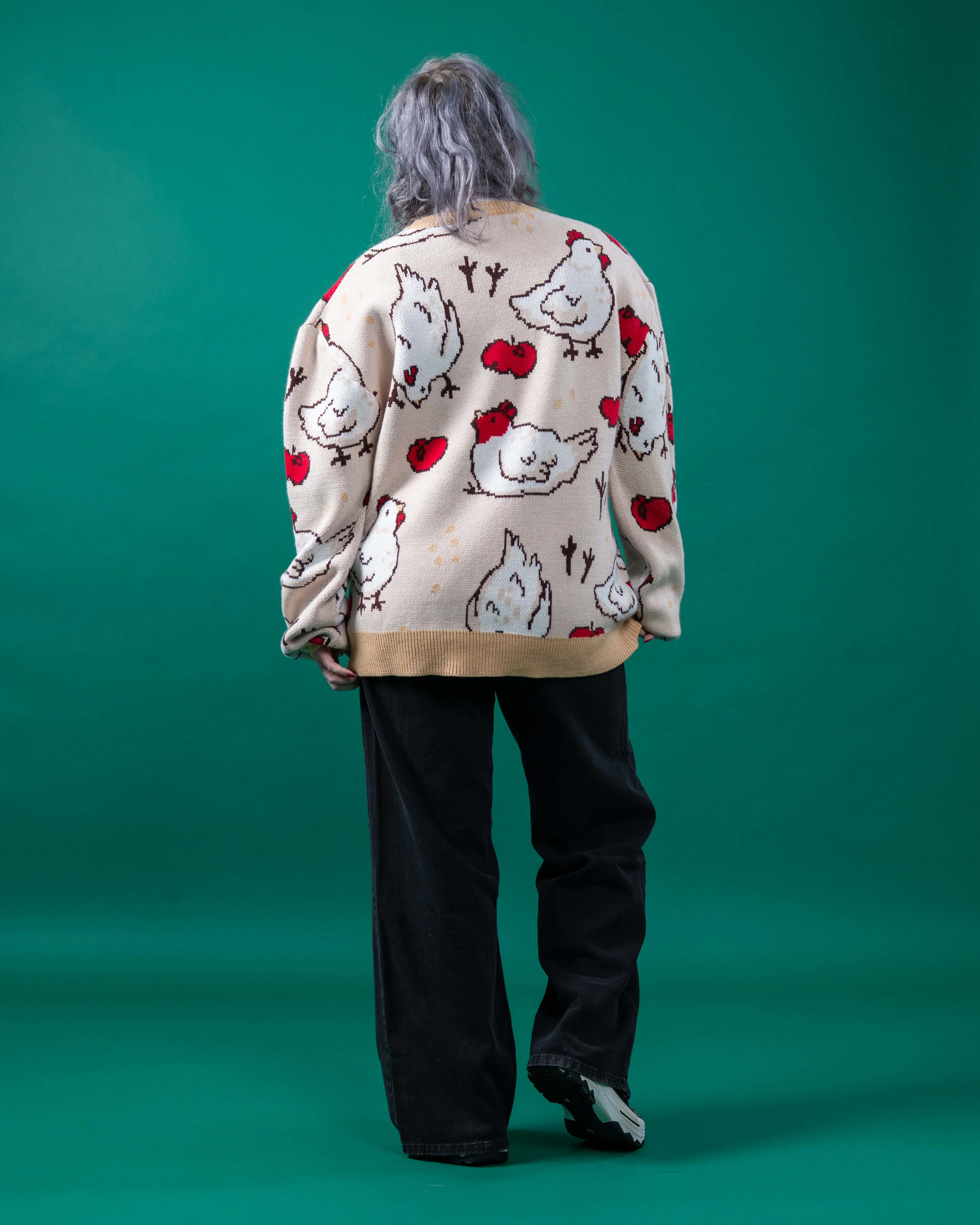 Beige Chicken Sweater - Image 4