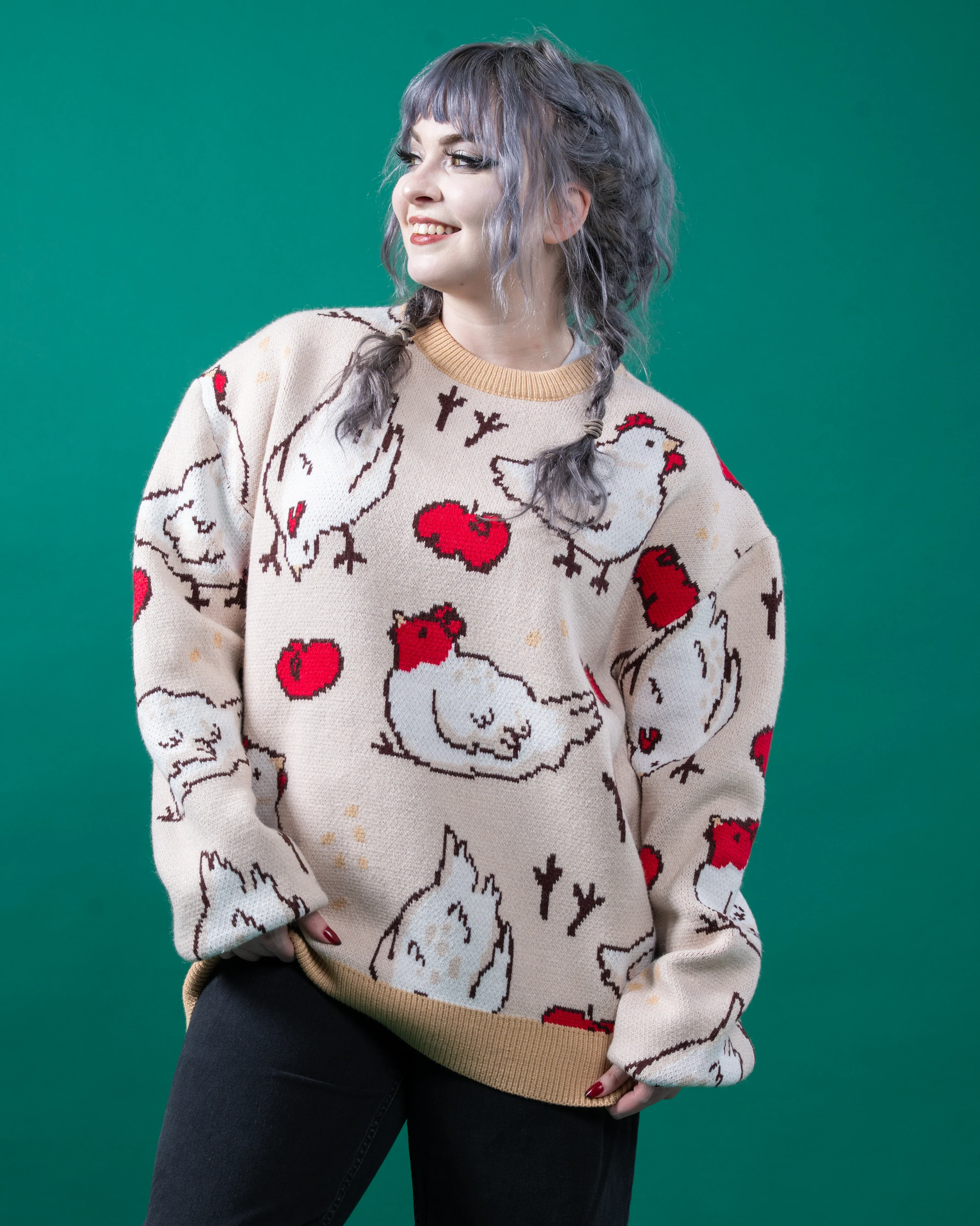 Beige Chicken Sweater - Image 5