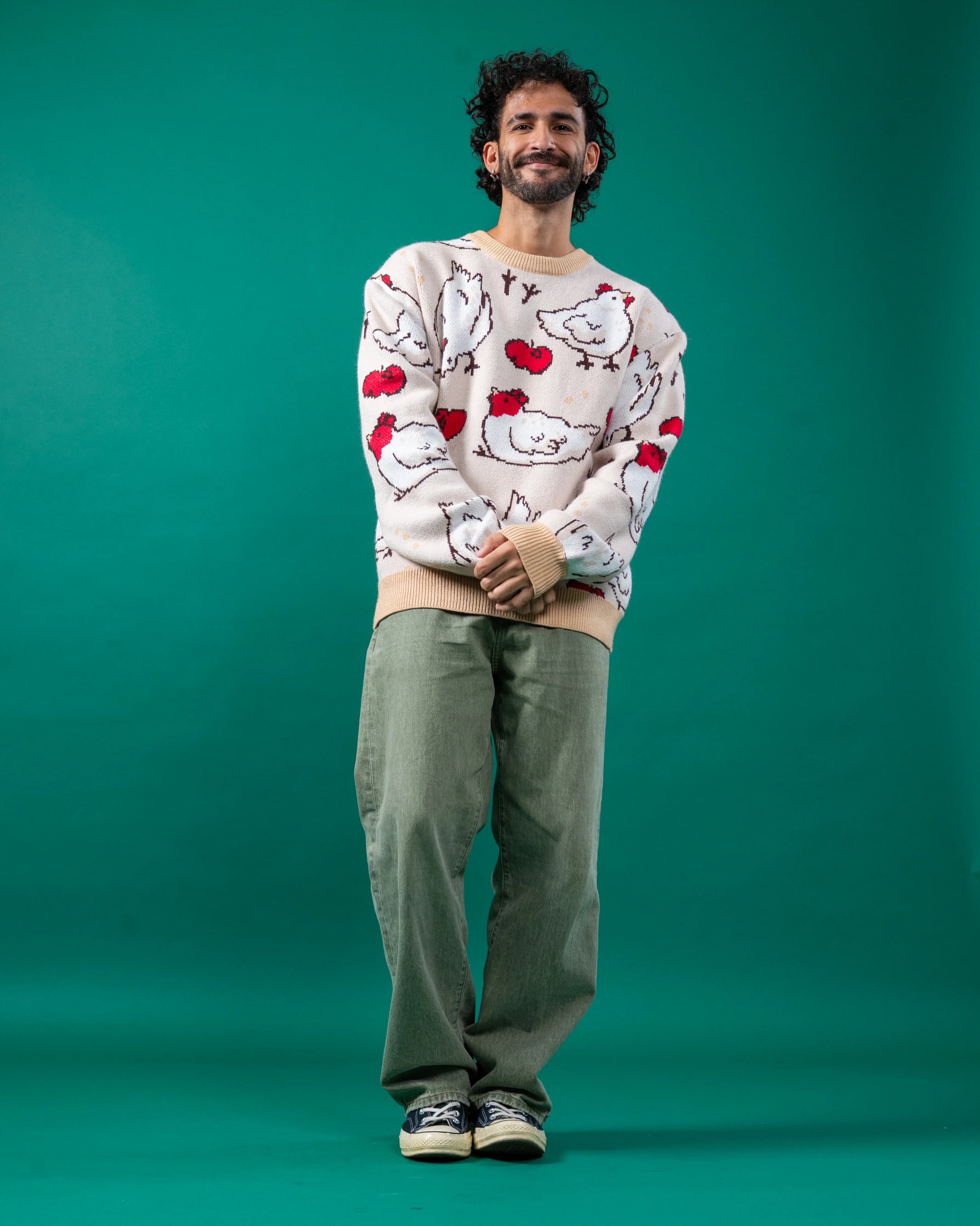 Beige Chicken Sweater - Image 6