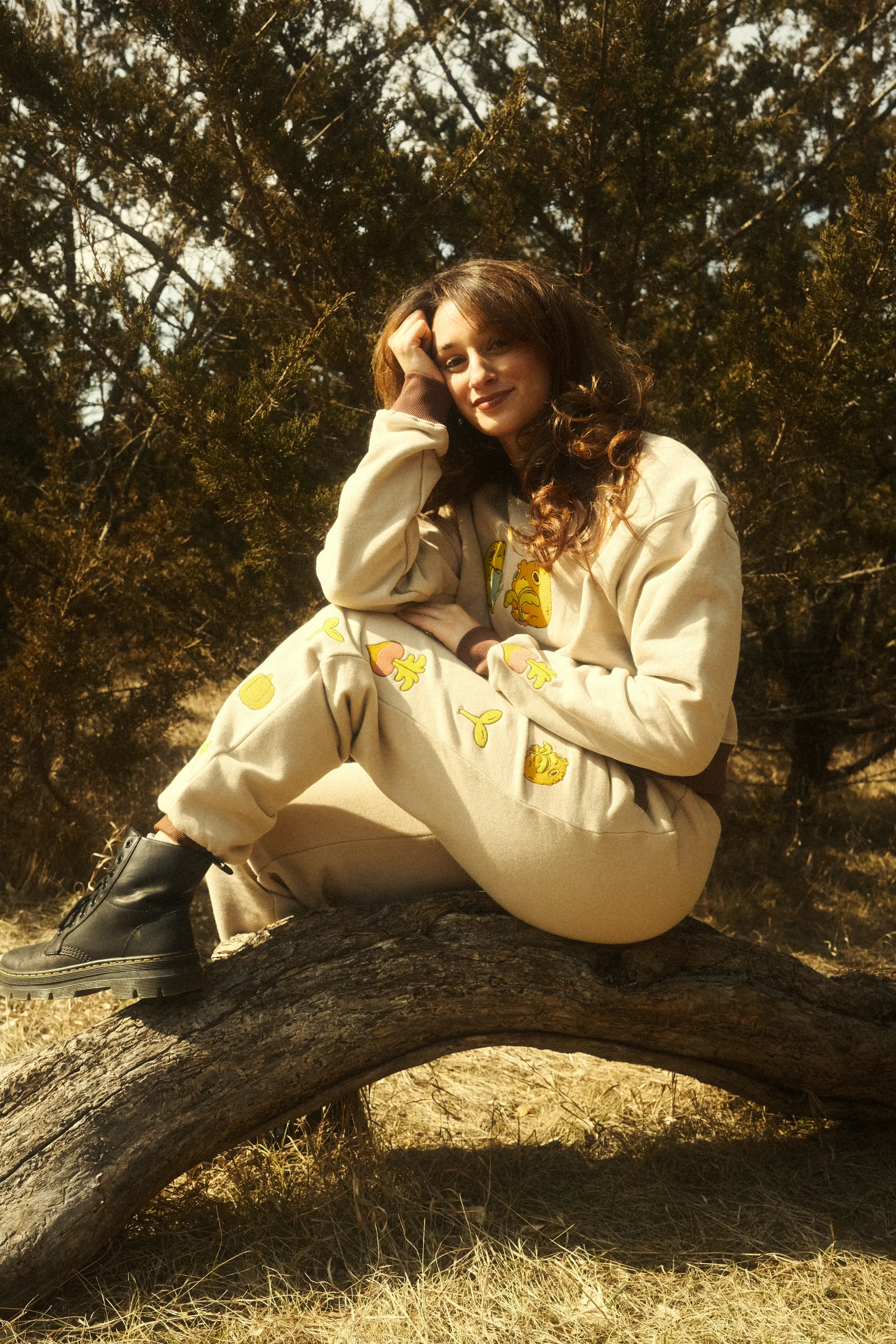 Beige Farming Mock Neck Sweater - Image 5
