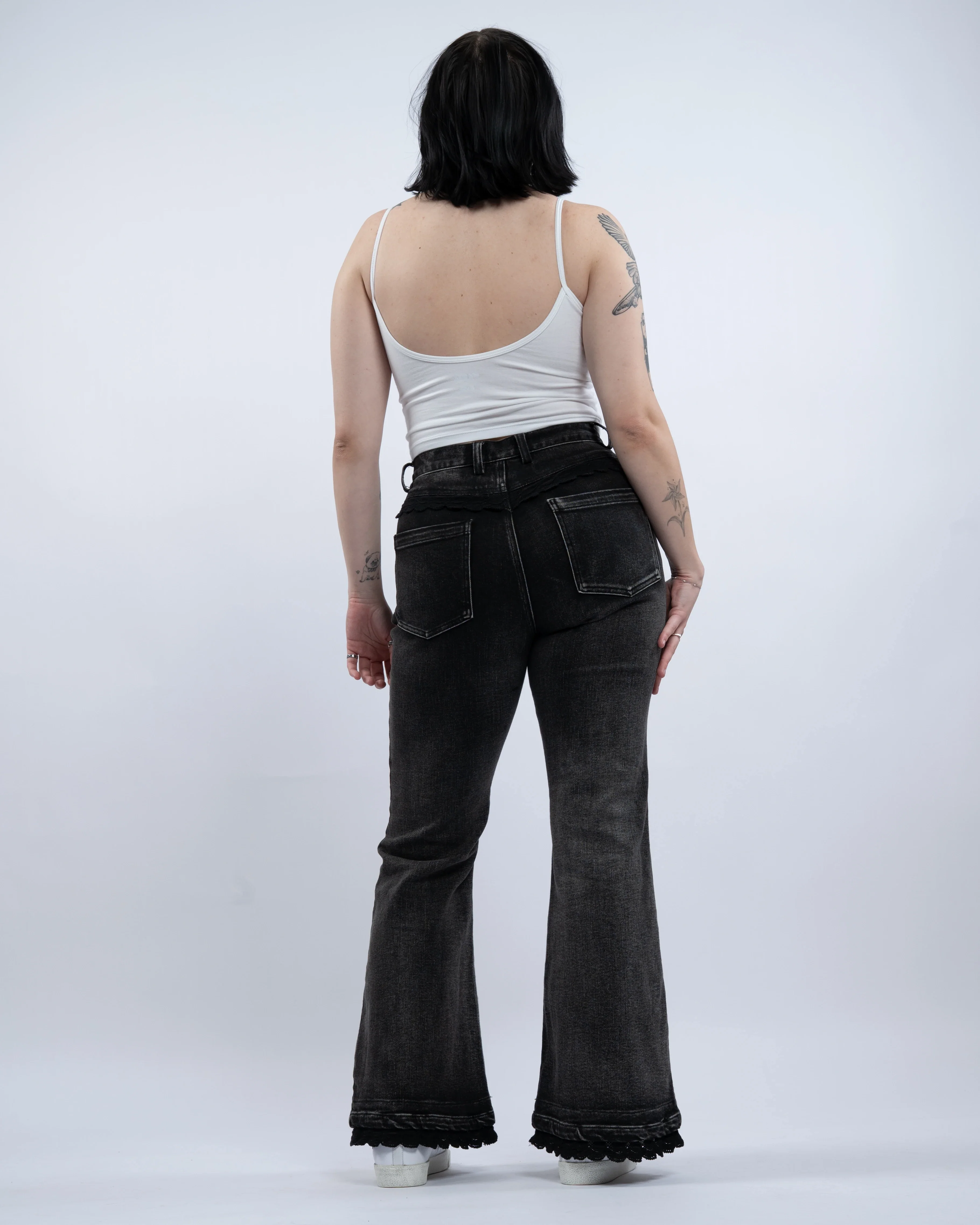 Black Lace Jeans - Image 16
