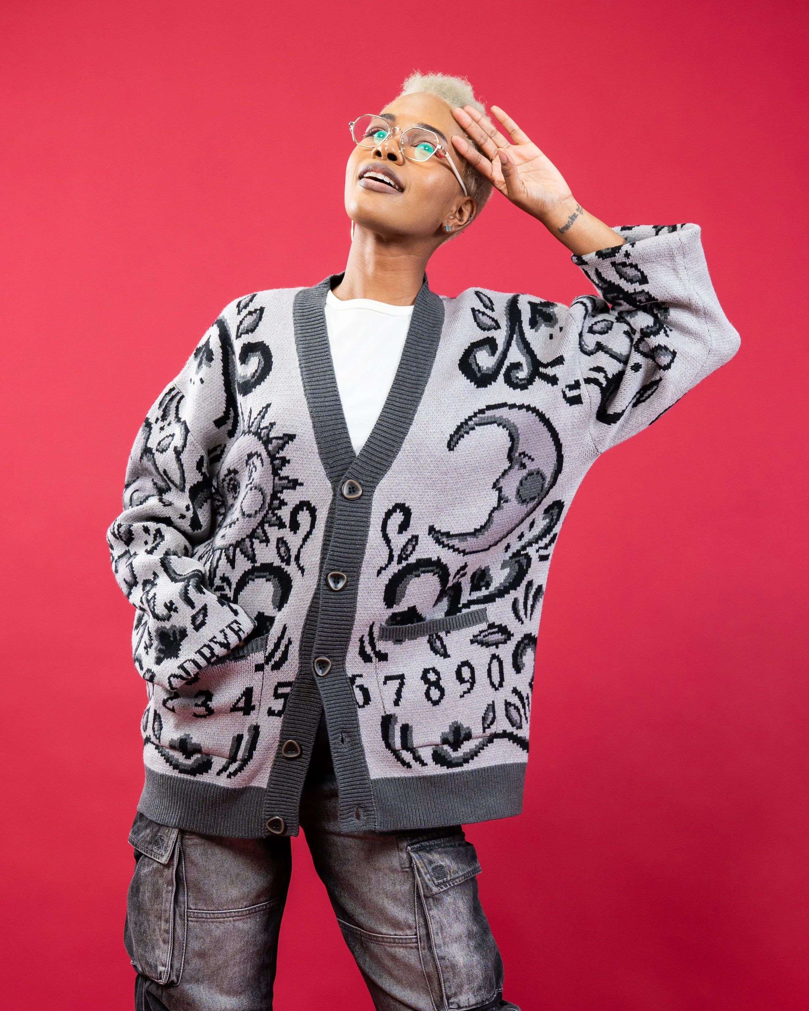 Black Ouija Cardigan - Image 9