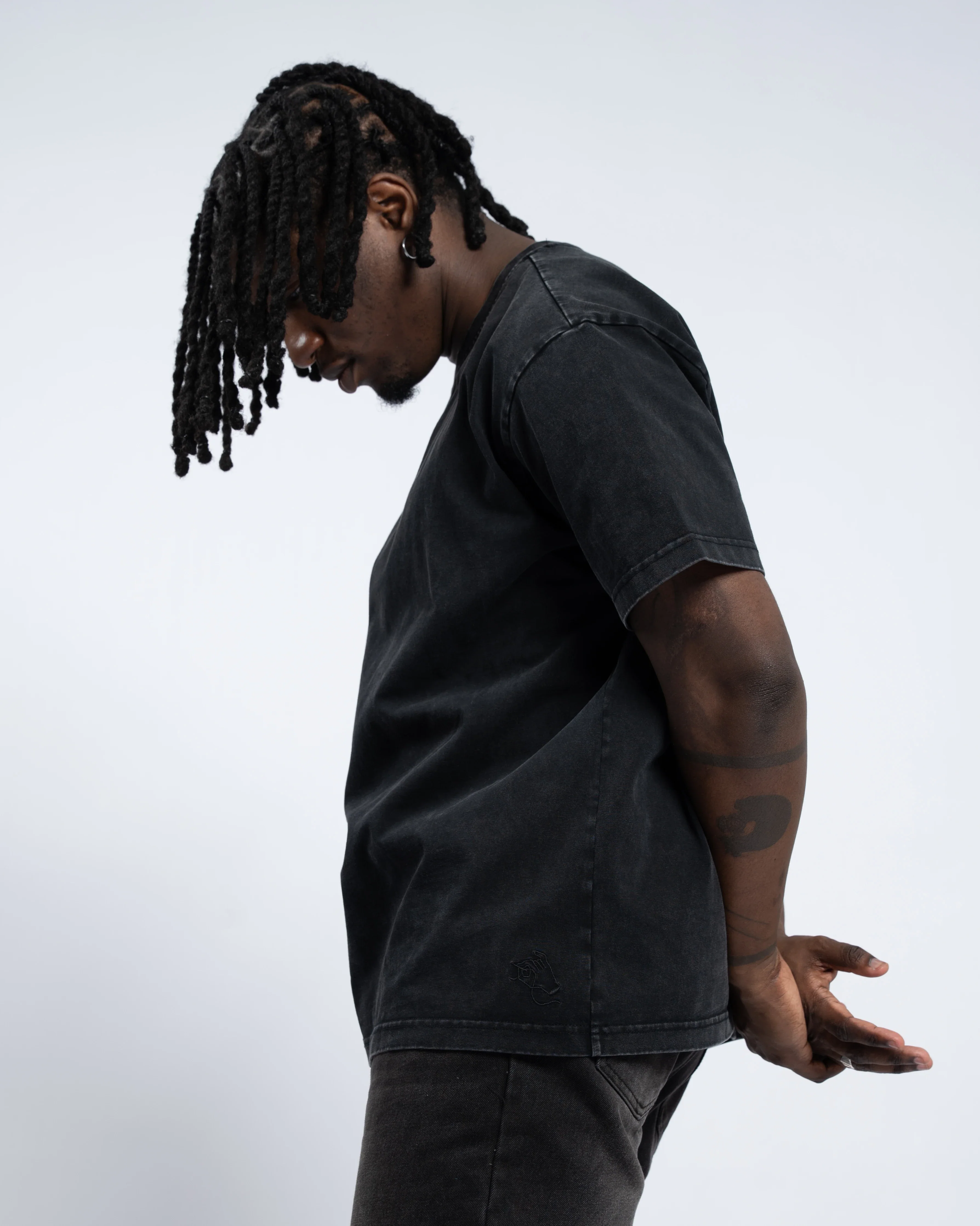 Black Washed Tee - Image 8