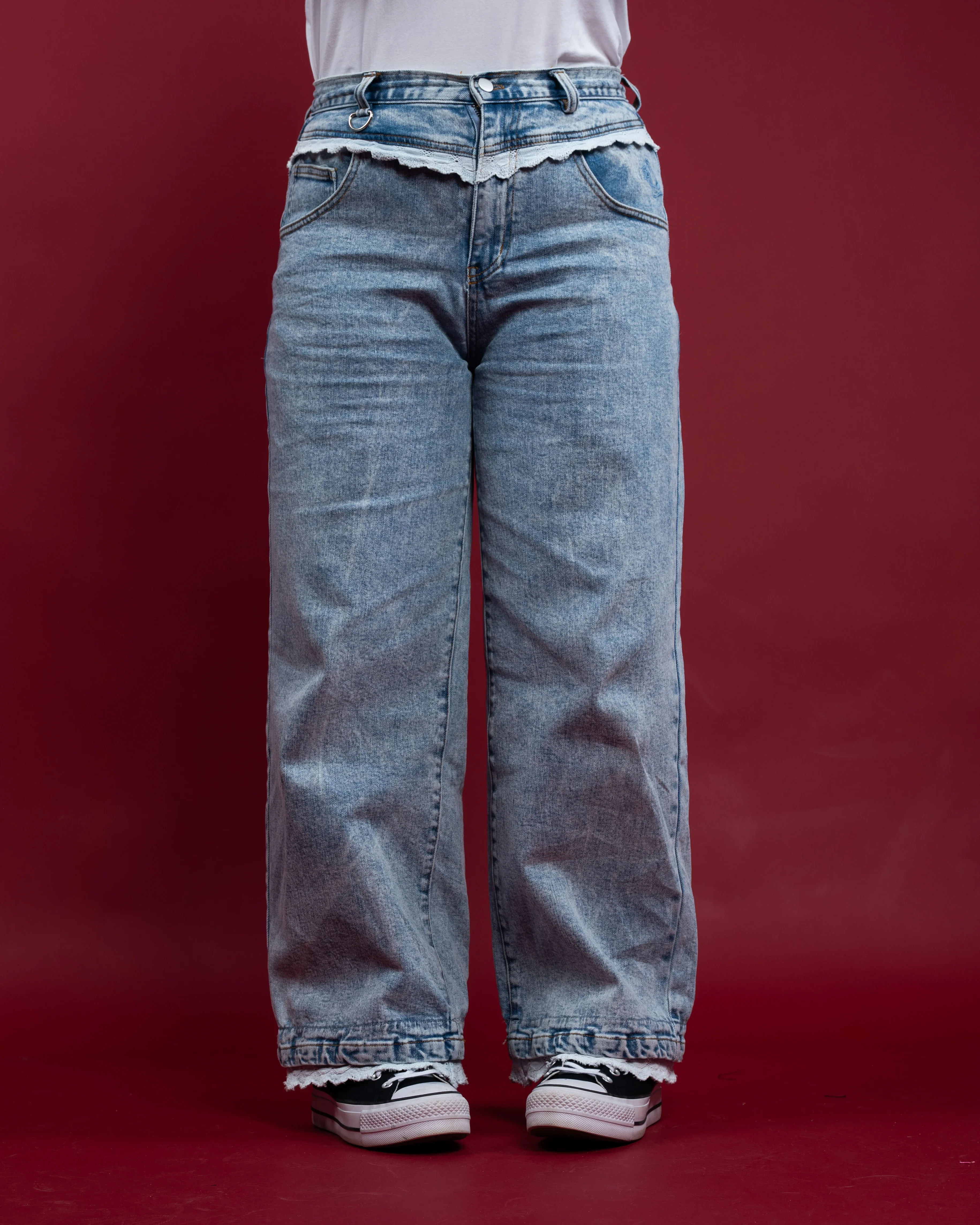Blue Lace Jeans - Image 18