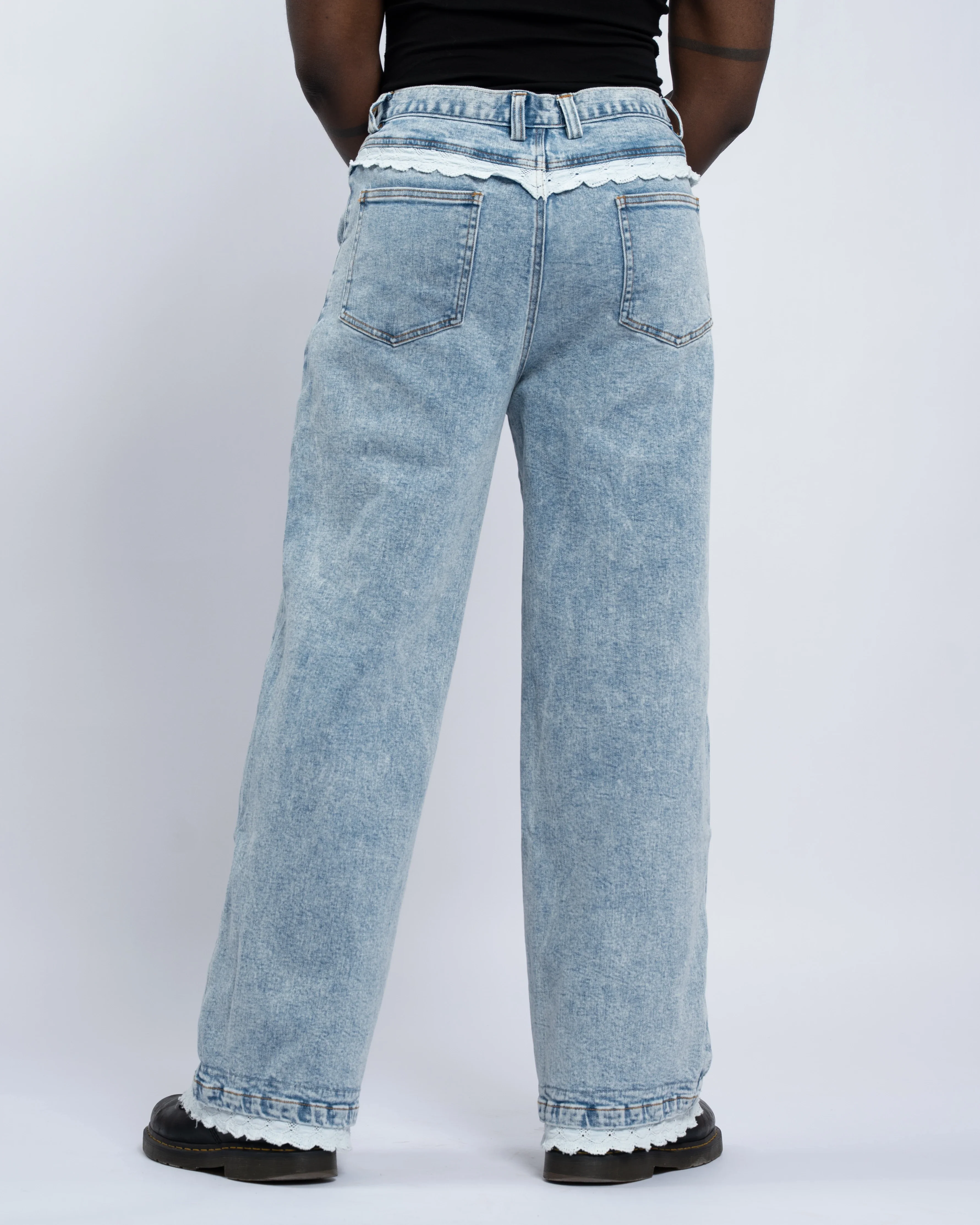 Blue Lace Jeans - Image 8