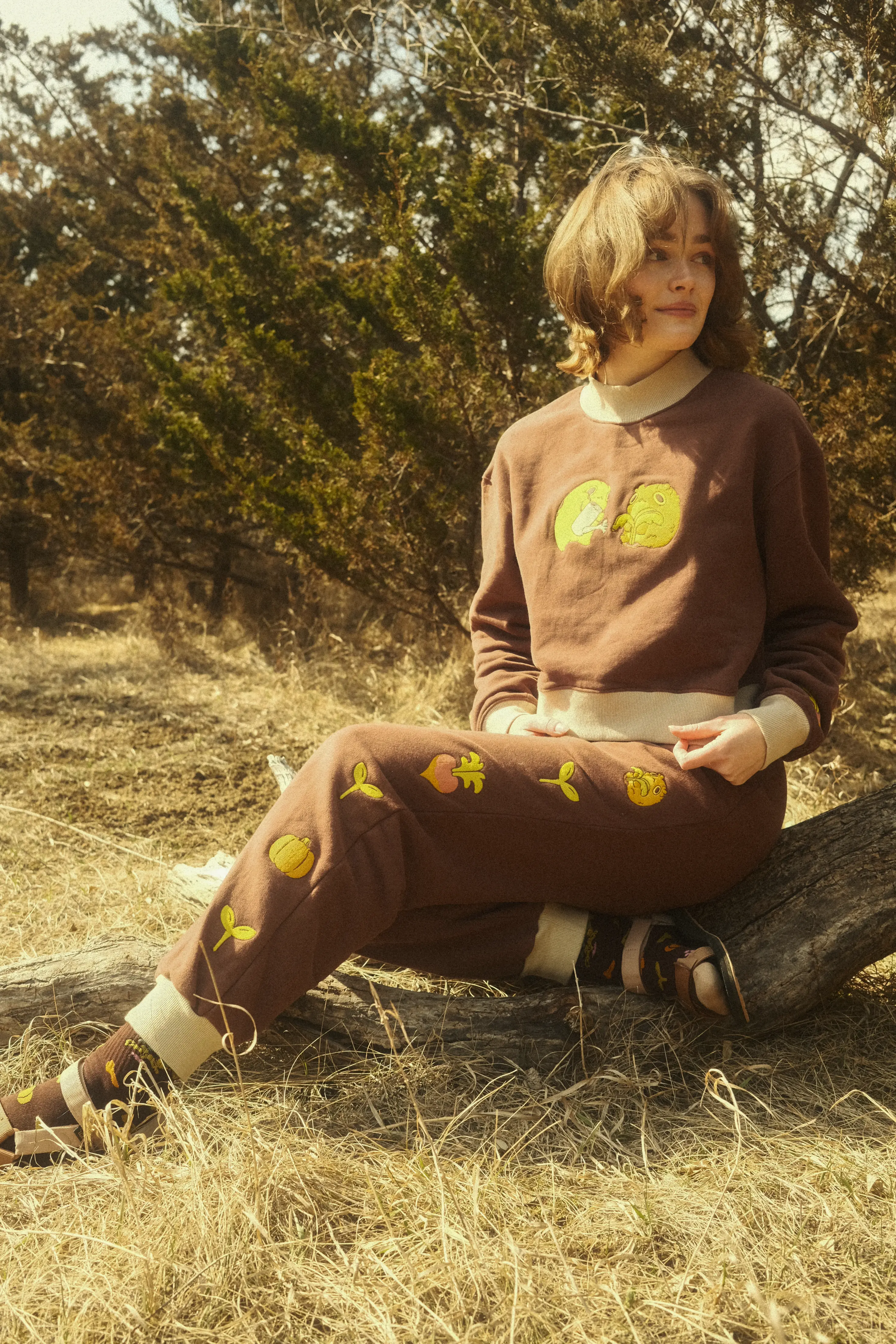 Brown Farming Mock Neck Sweater - Image 5