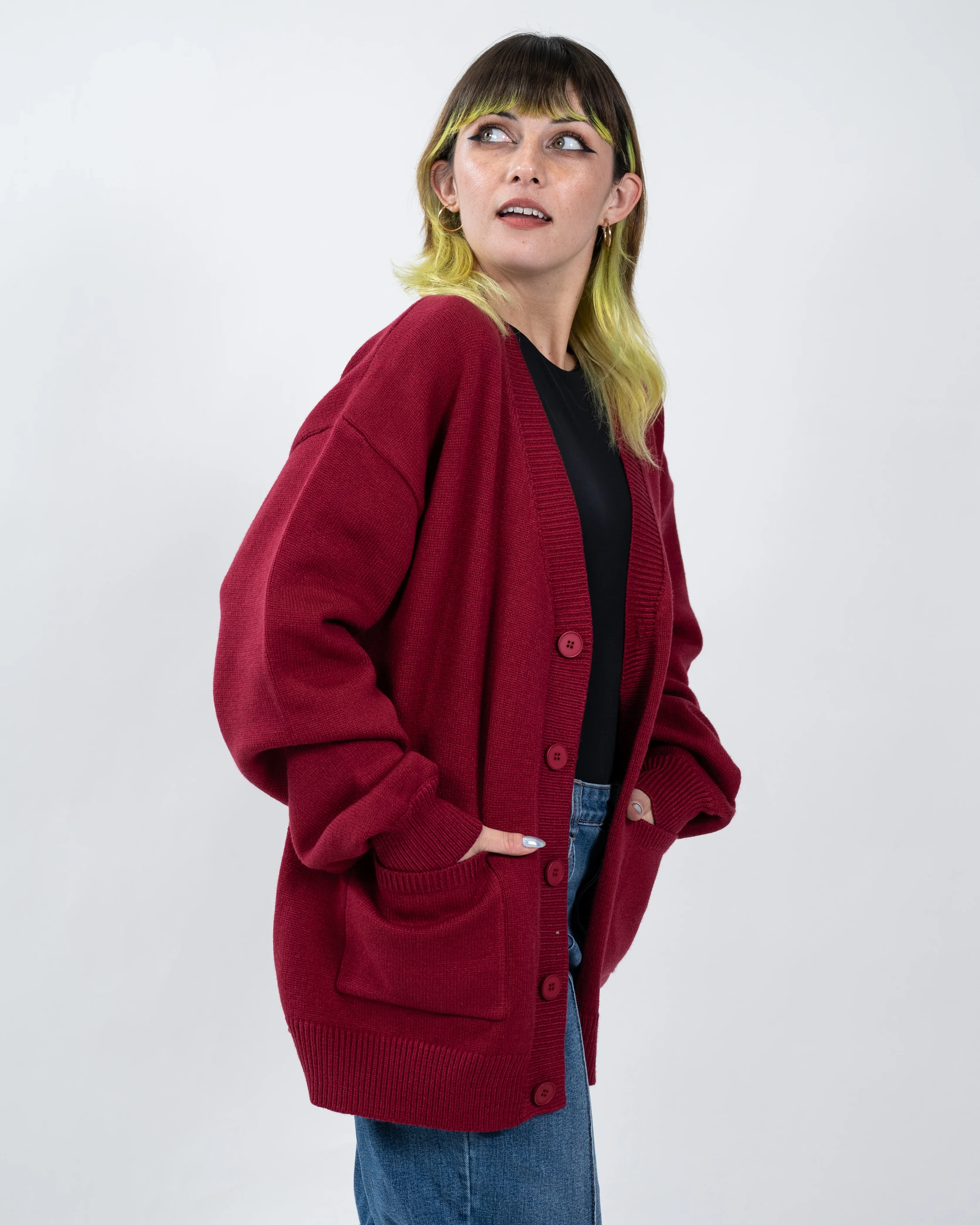 Burgundeez Nuts! Cardigan - Image 5
