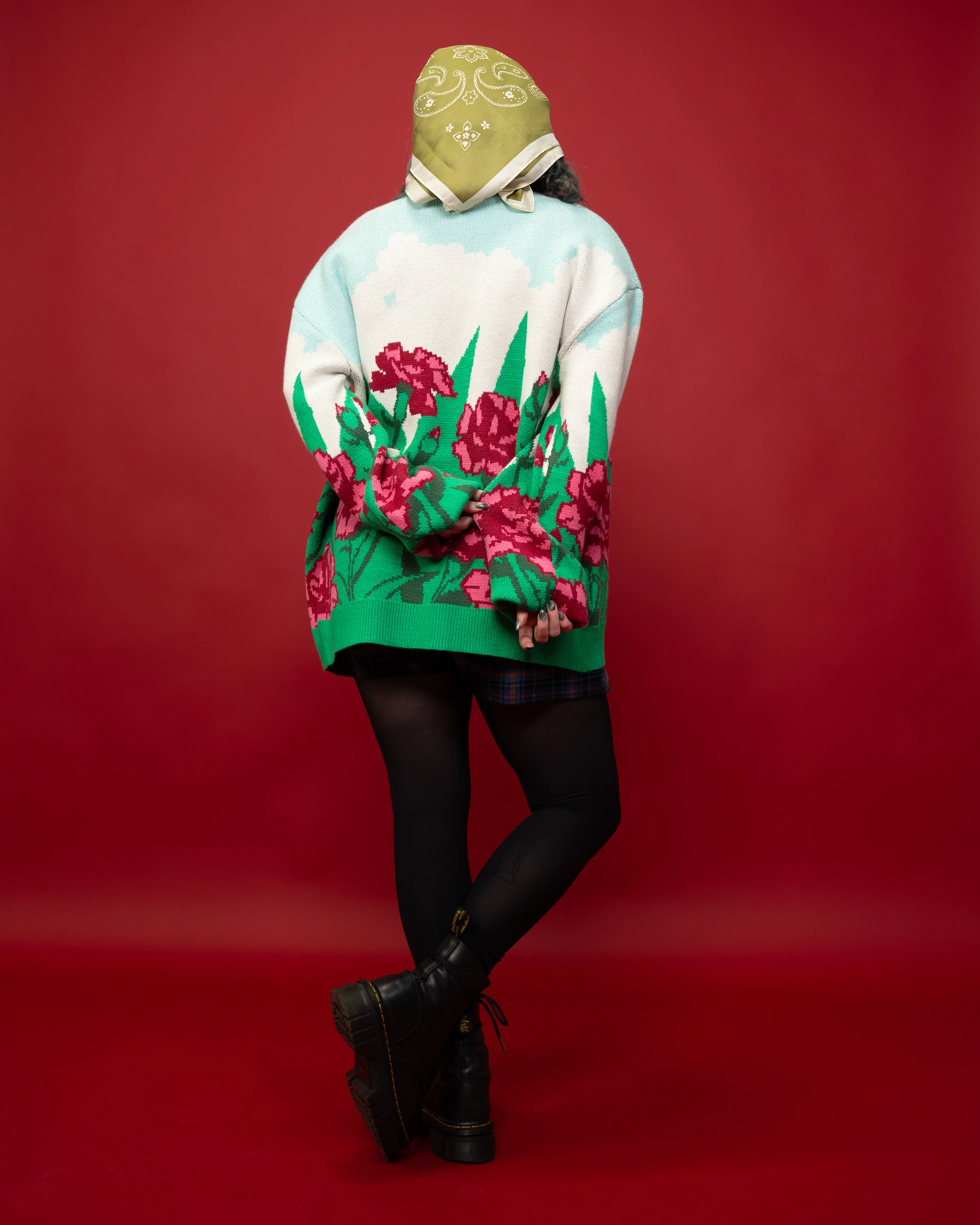Carnation Flower Cardigan - Image 4