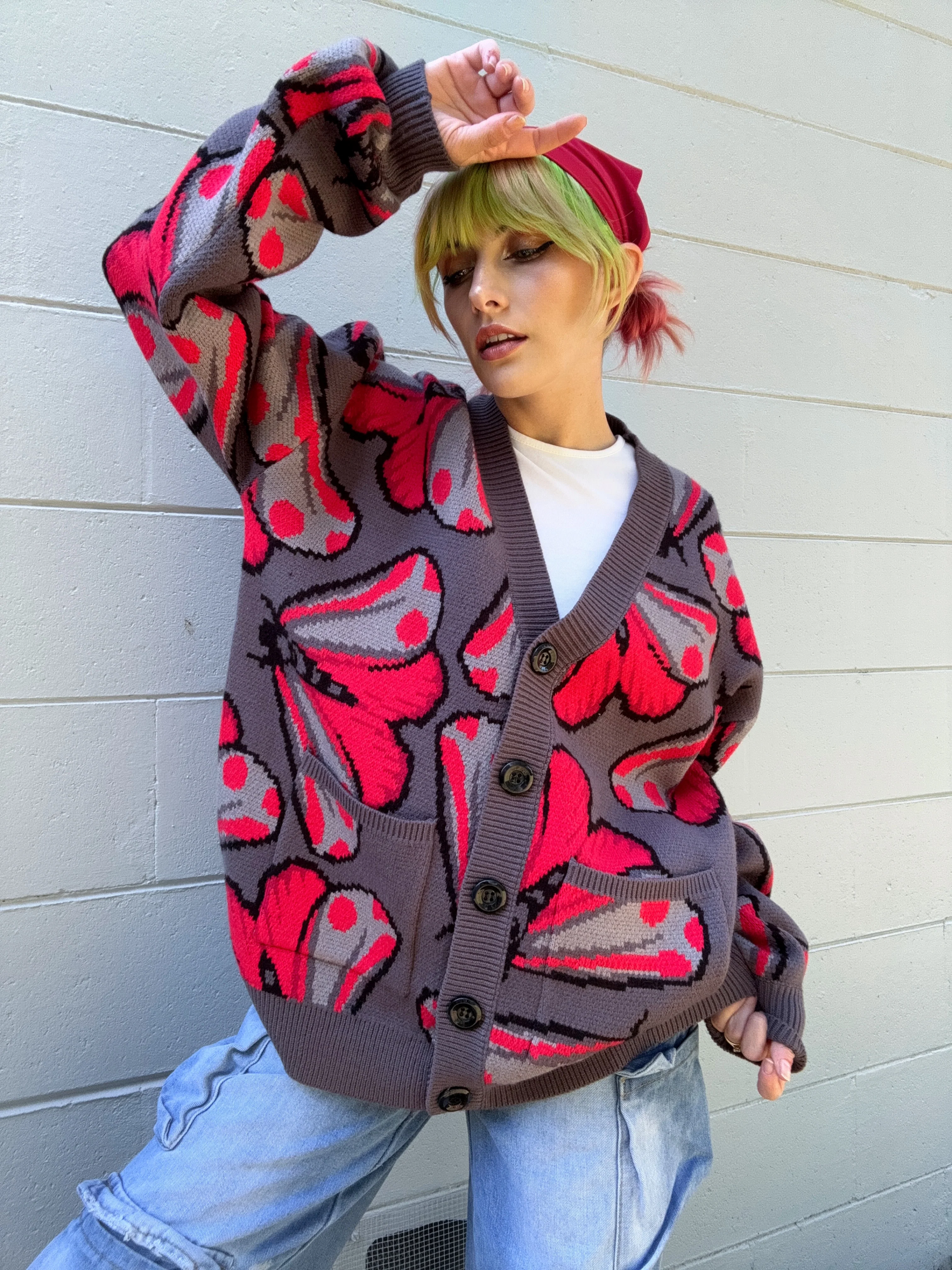 Cinnabar Moth Cardigan - Image 3