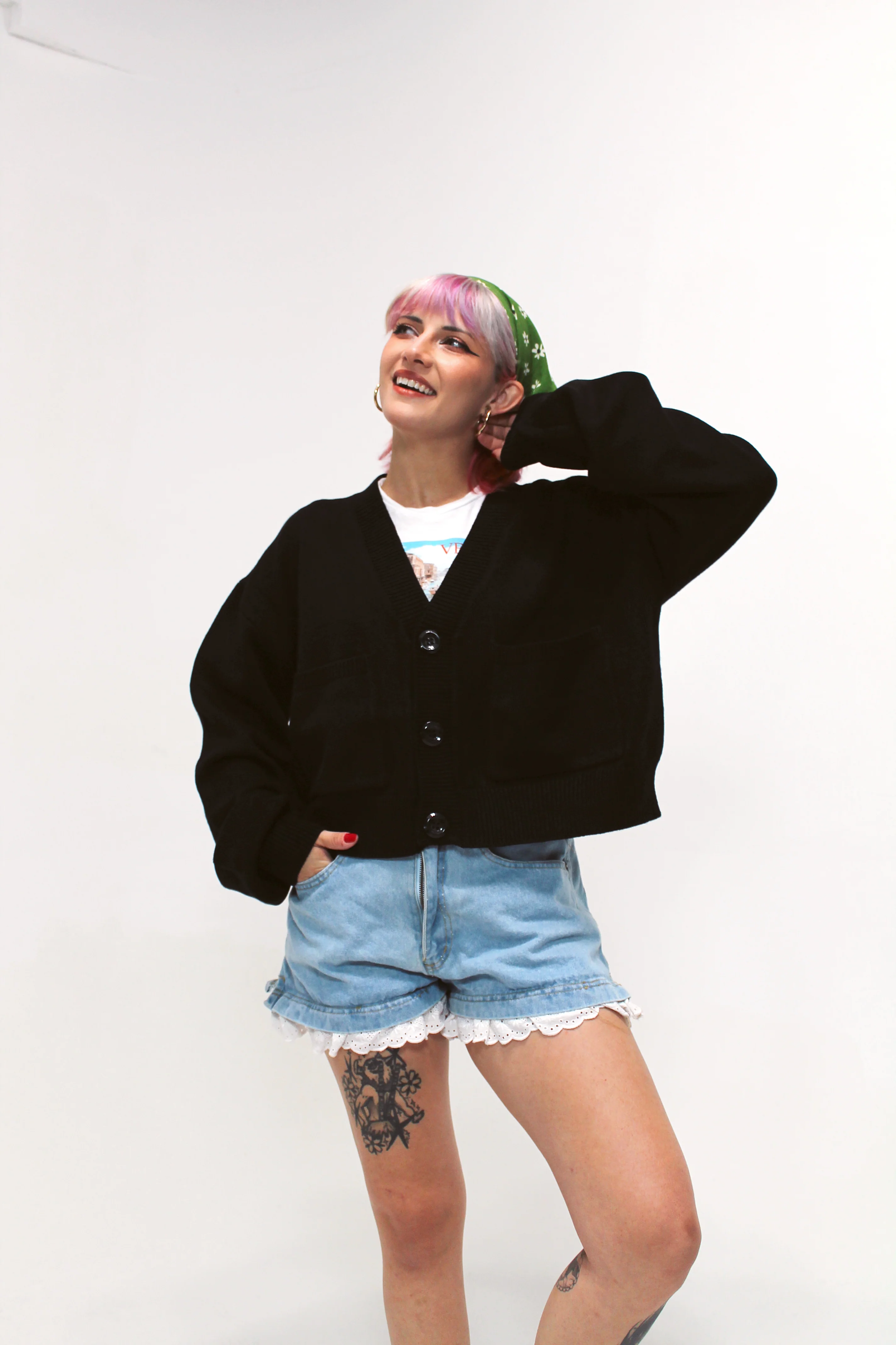 Cropped Advanced Darkness Cardigan - Image 3