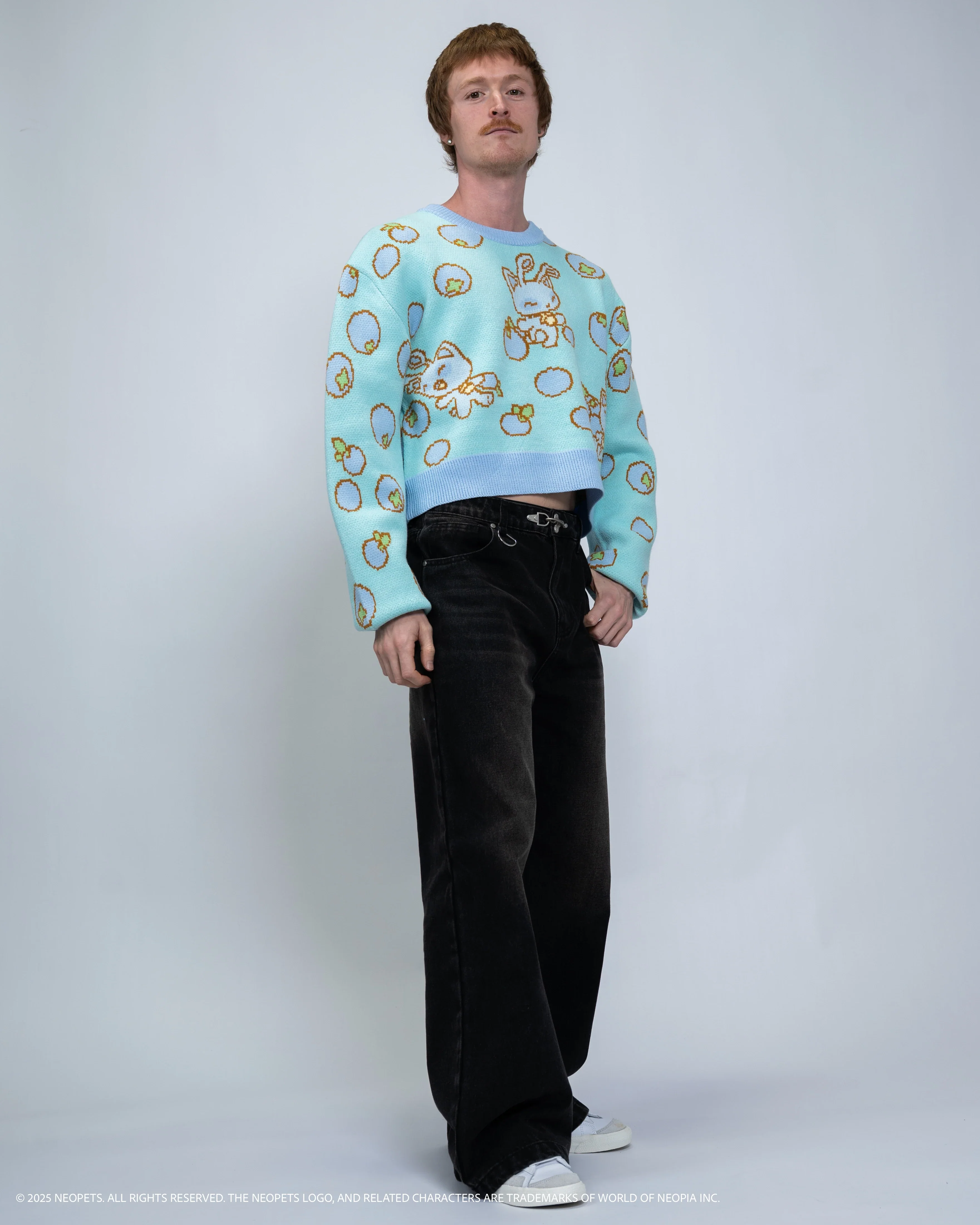 Cropped Baby Aisha Blueberry Sweater - Image 6