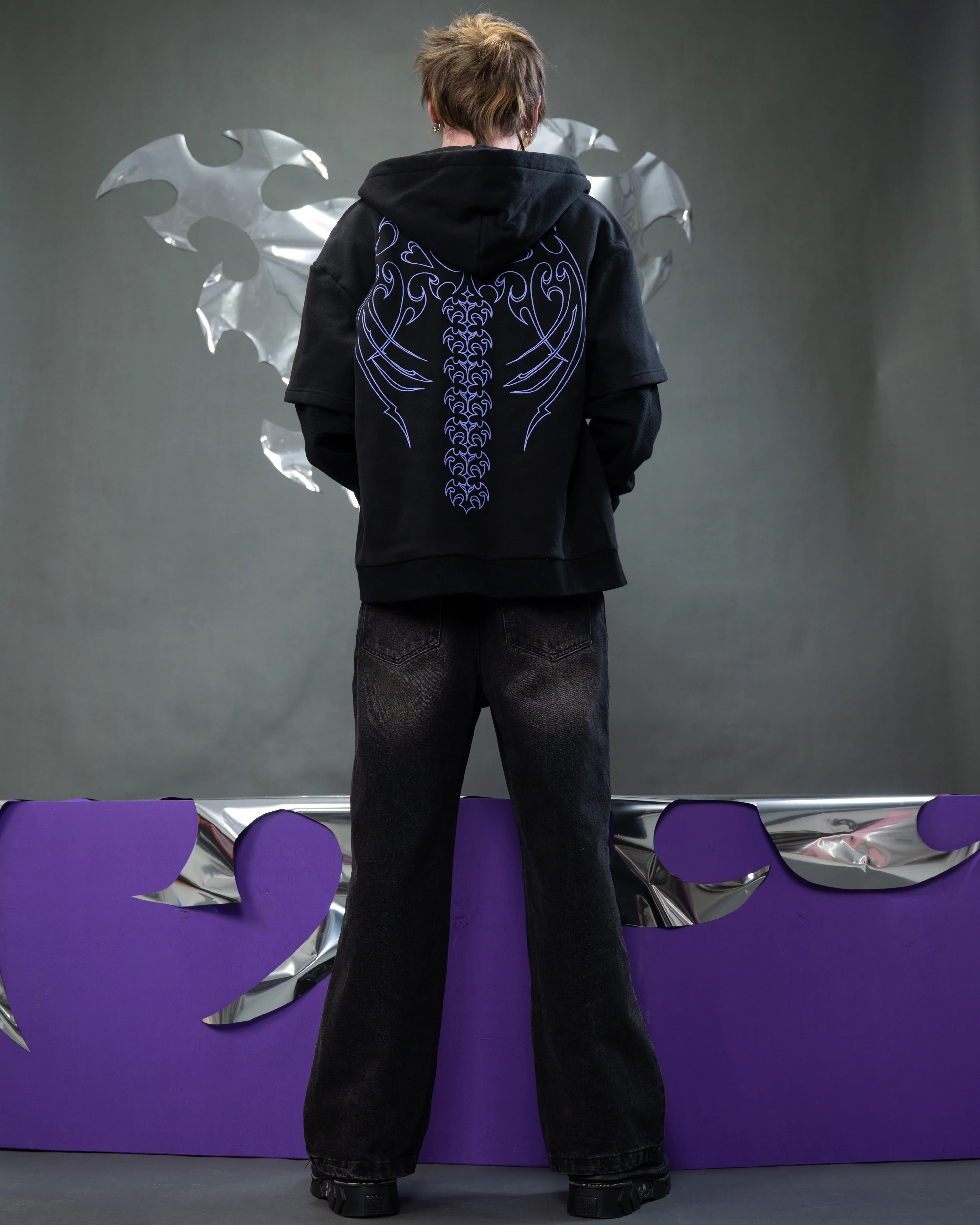 Cyber Angel Zip Up Hoodie - Image 10