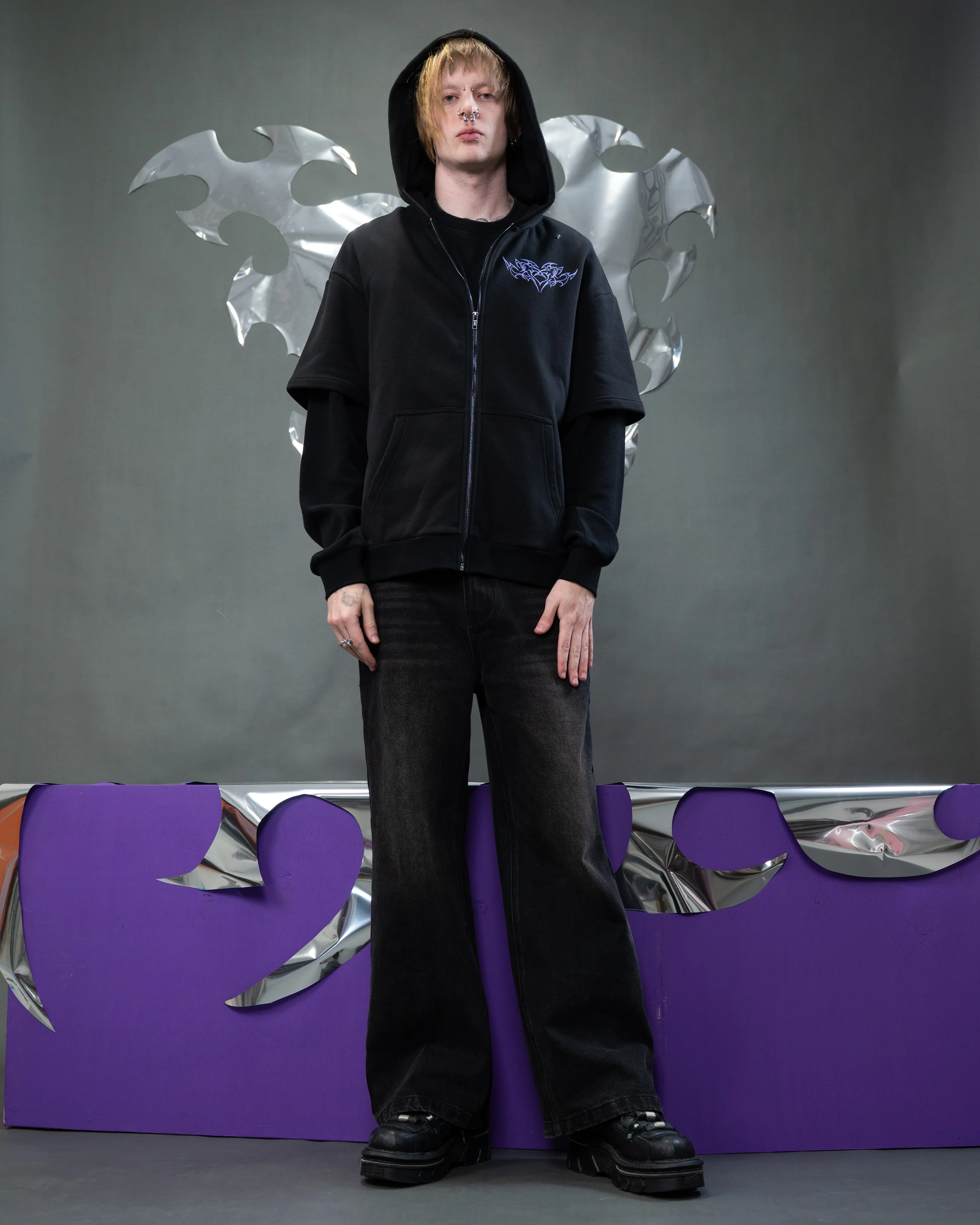 Cyber Angel Zip Up Hoodie - Image 11