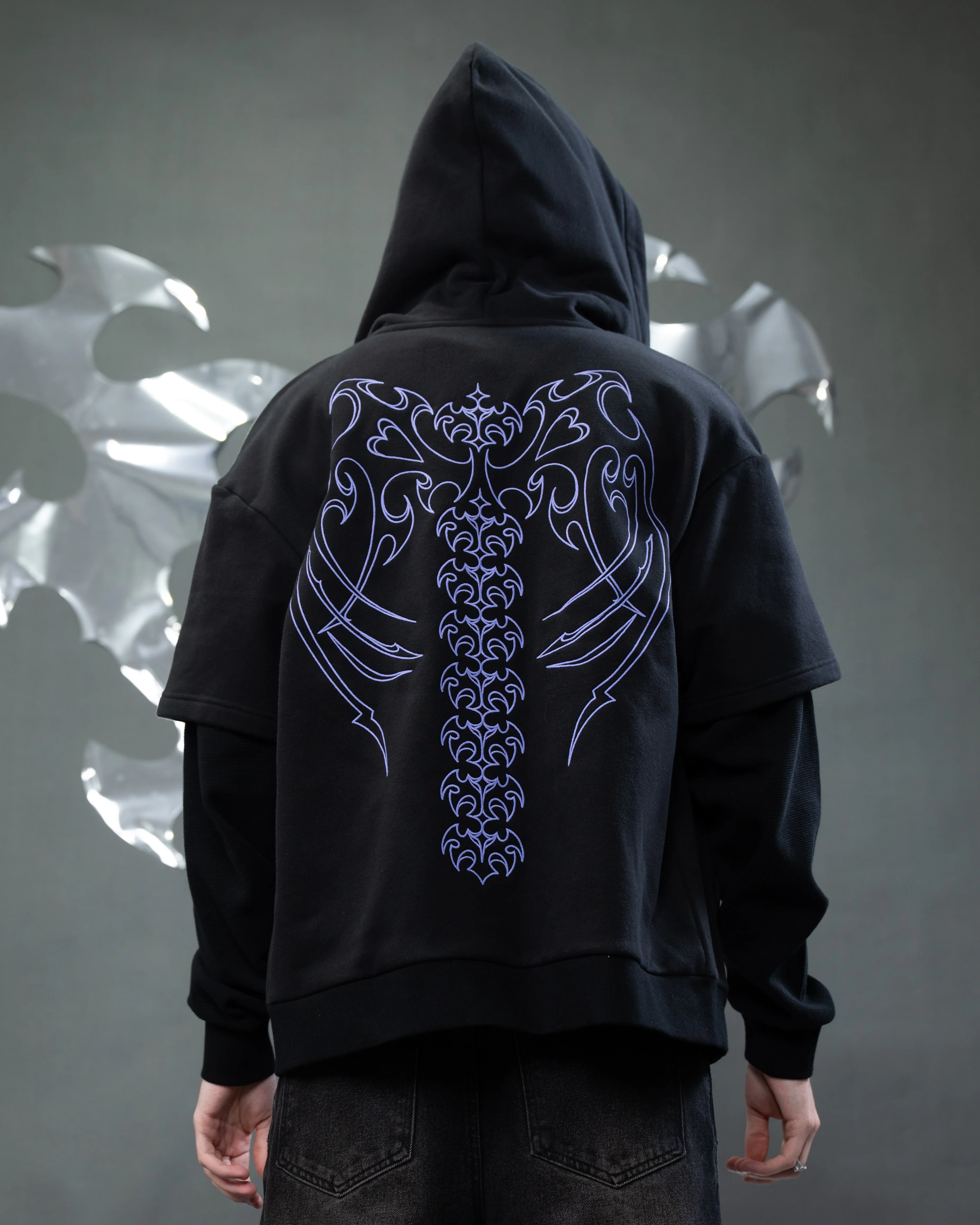 Cyber Angel Zip Up Hoodie - Image 12