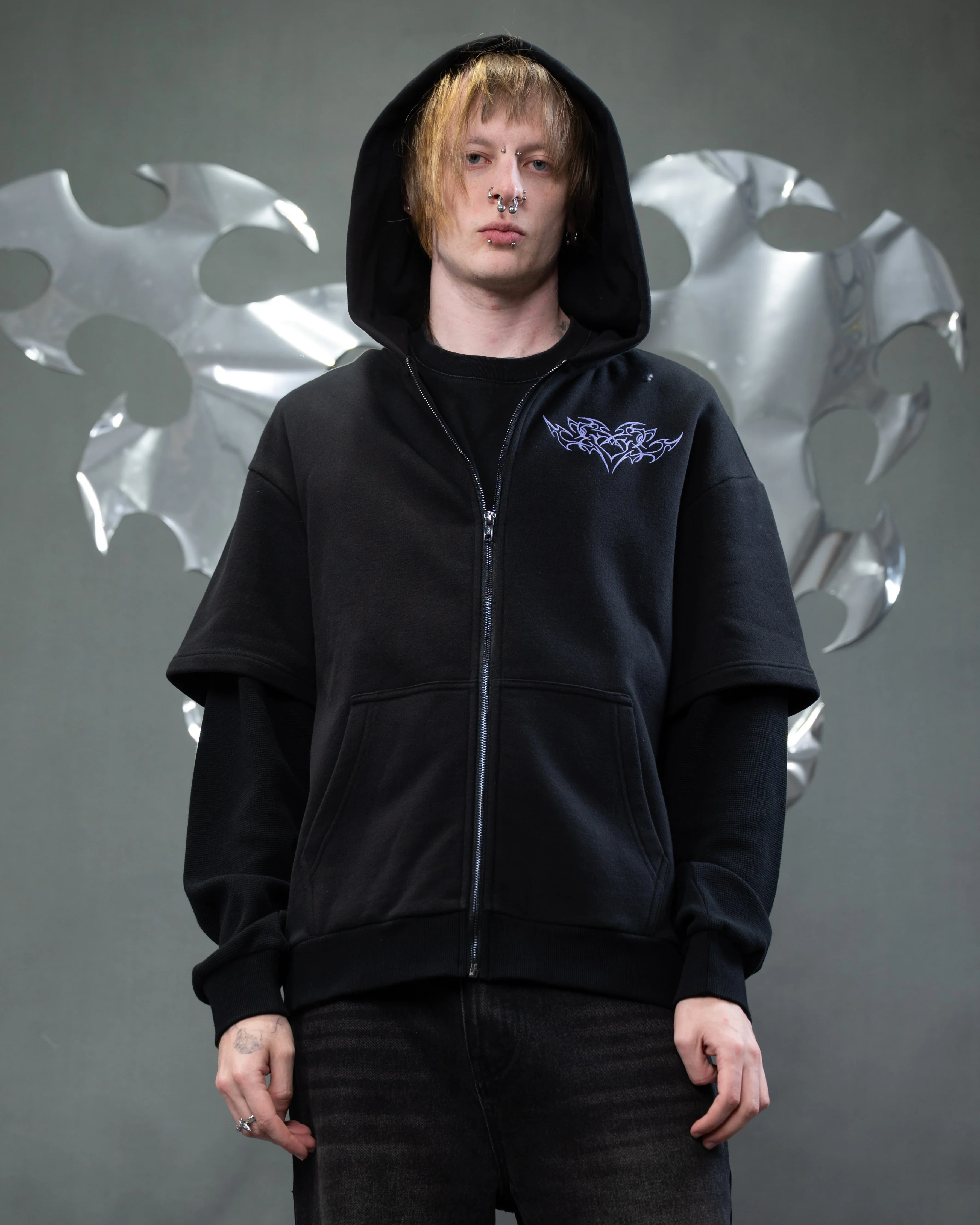 Cyber Angel Zip Up Hoodie - Image 13