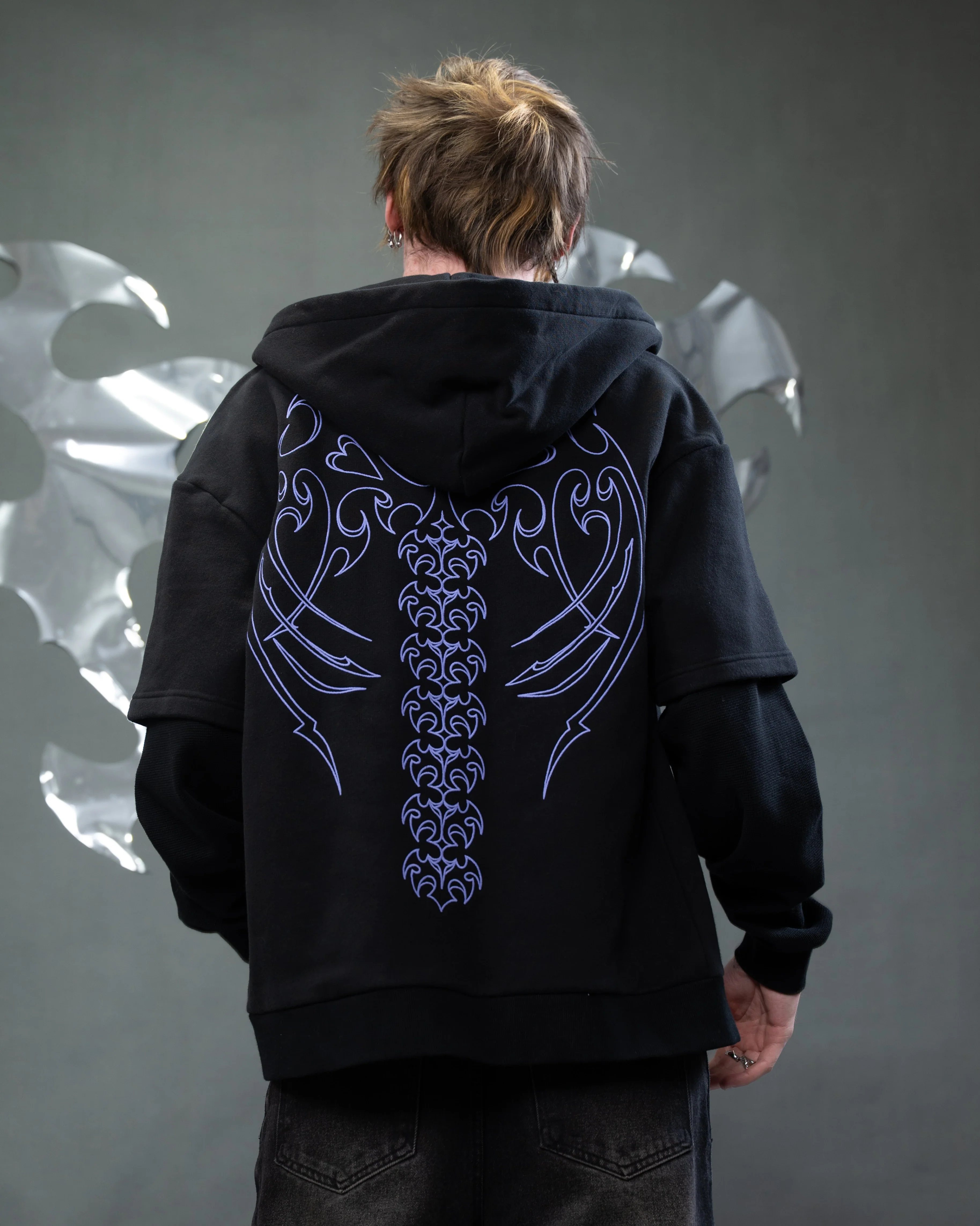 Cyber Angel Zip Up Hoodie - Image 14