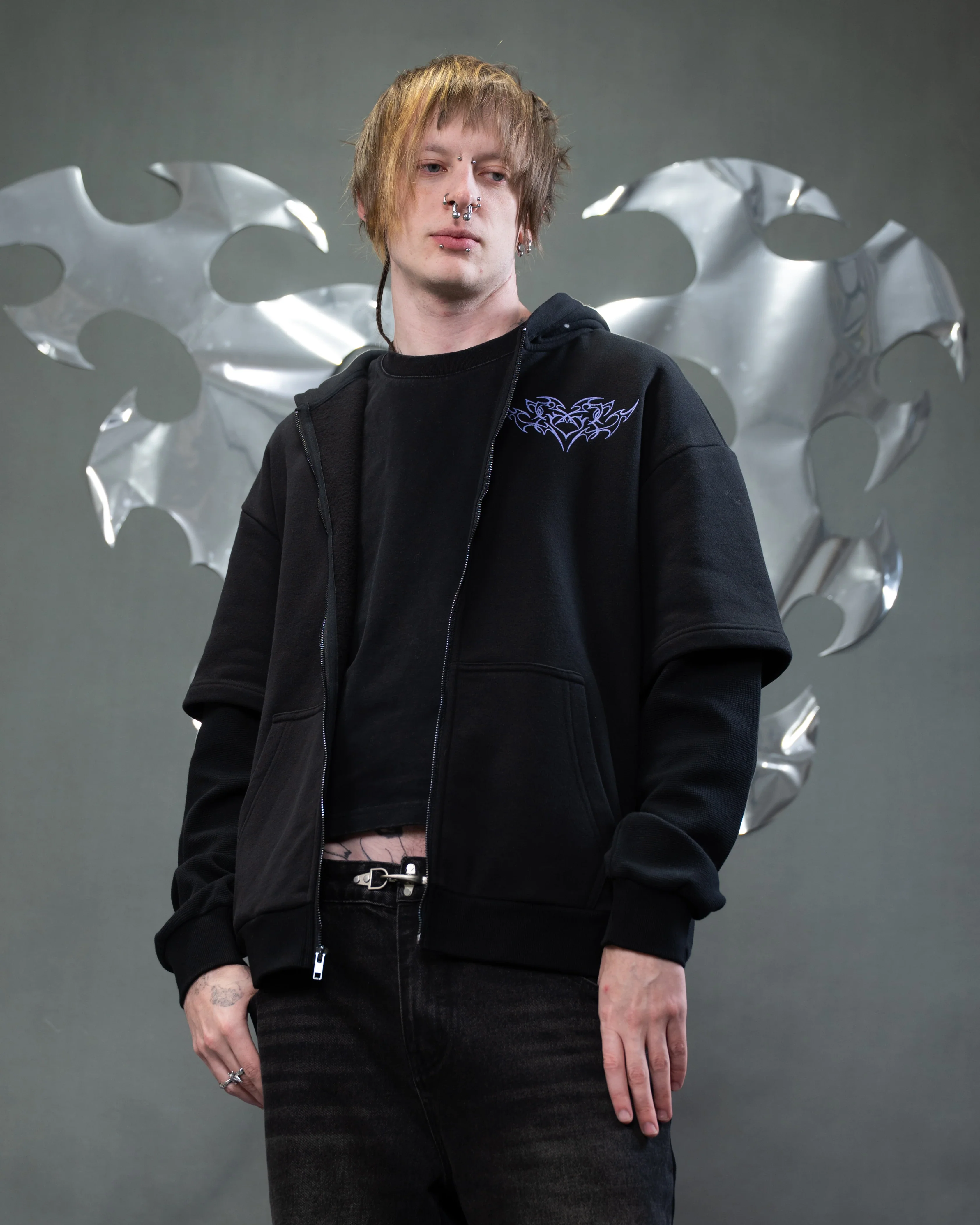 Cyber Angel Zip Up Hoodie - Image 15