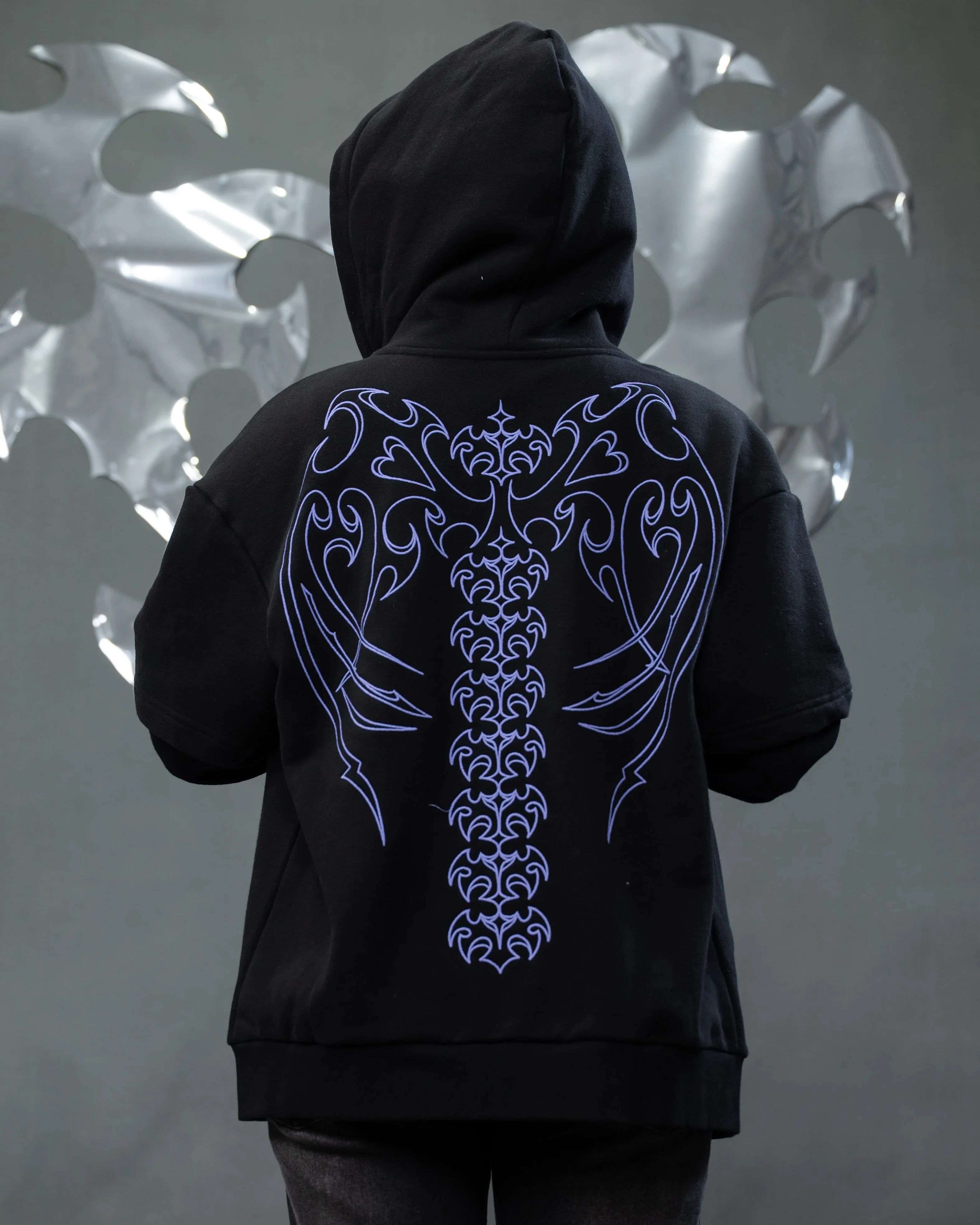 Cyber Angel Zip Up Hoodie - Image 5