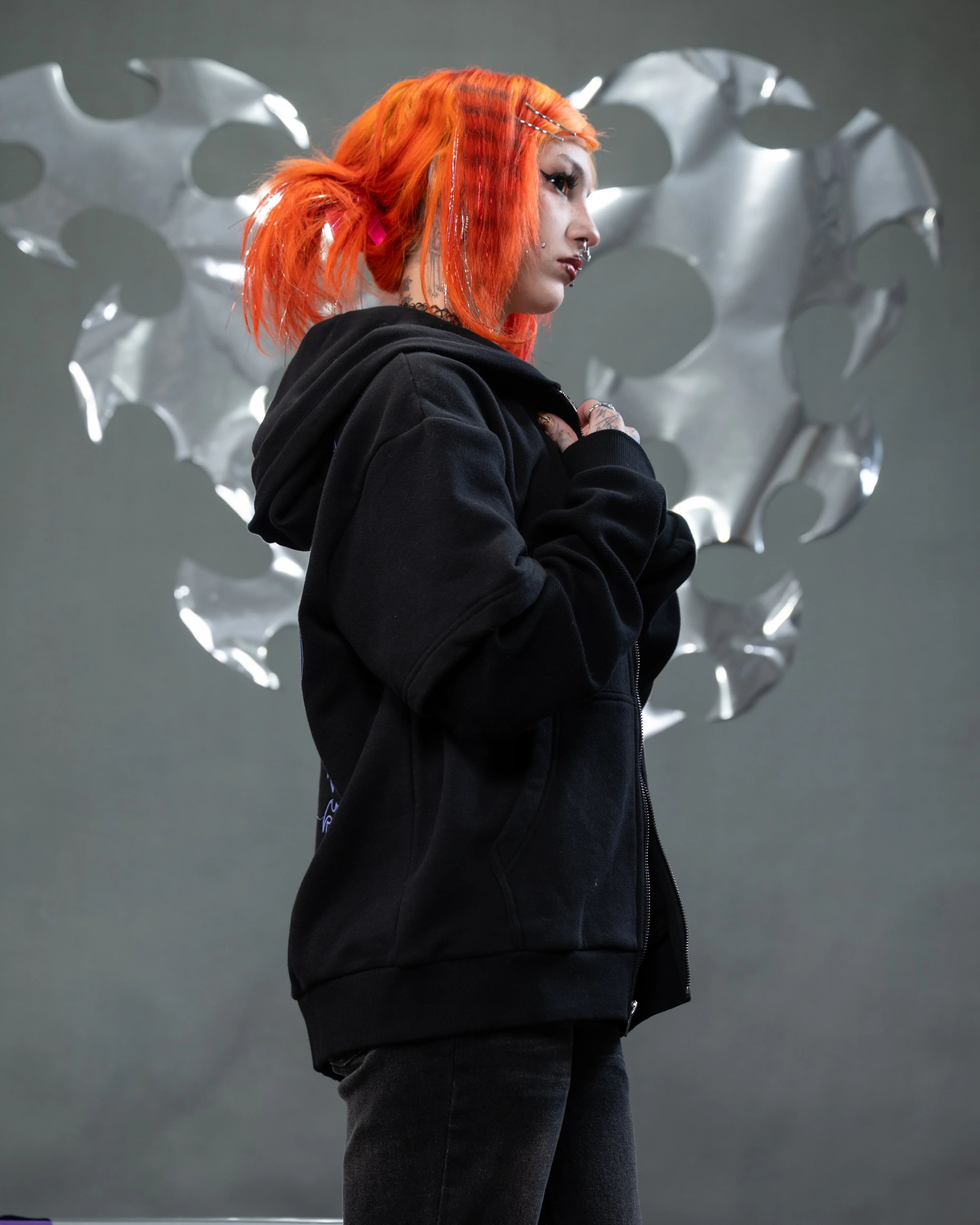 Cyber Angel Zip Up Hoodie - Image 8