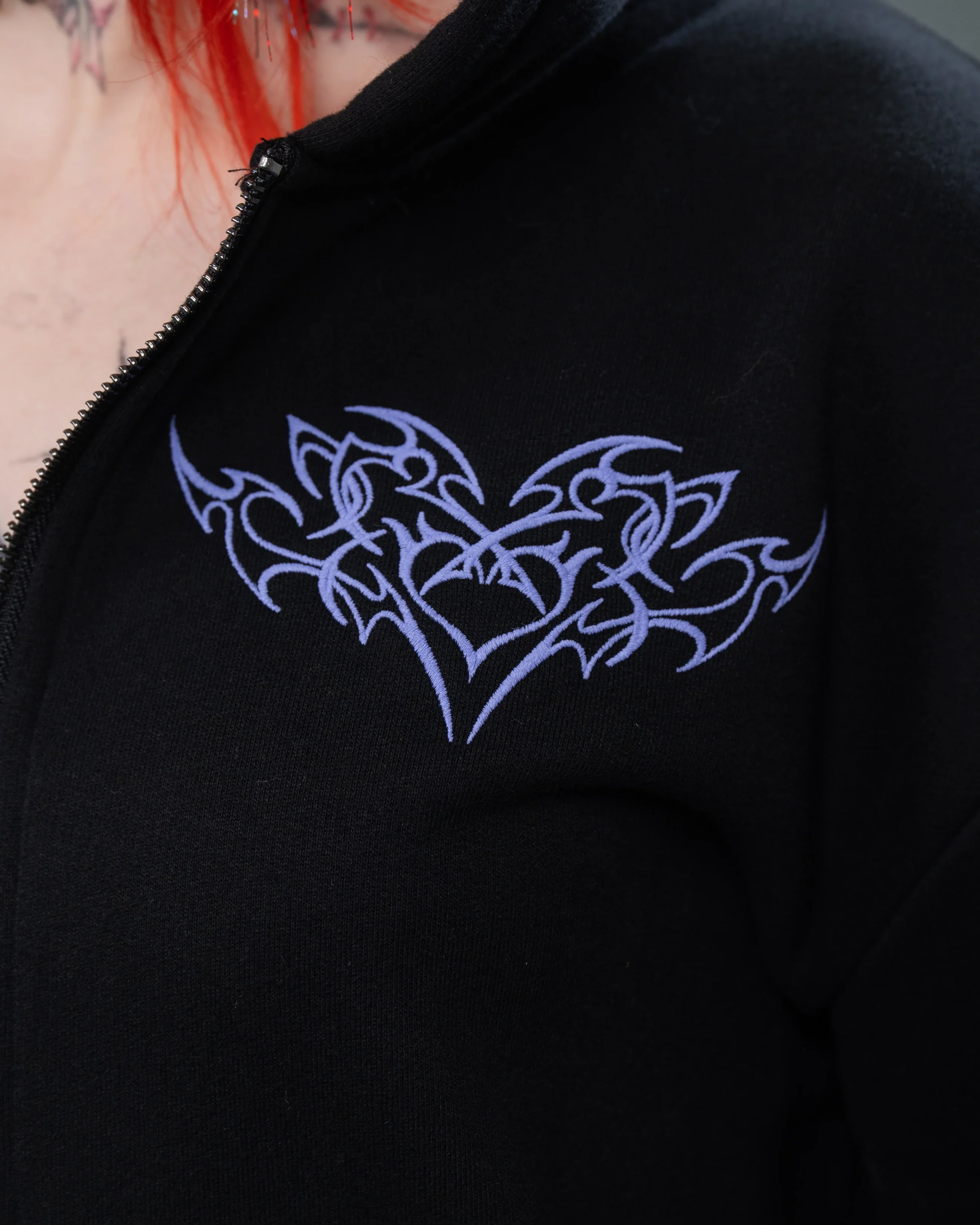 Cyber Angel Zip Up Hoodie - Image 9