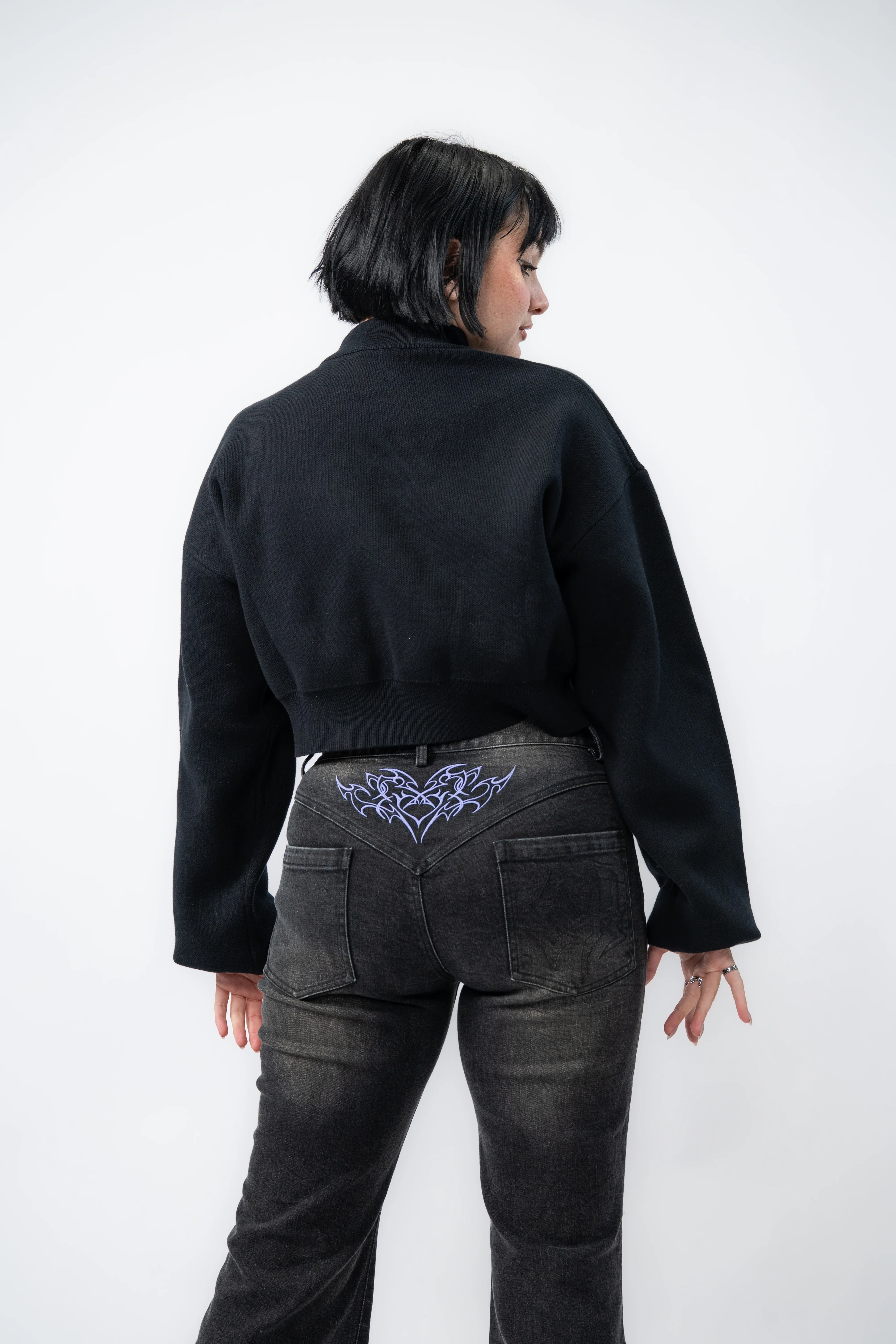 Cyber Heart Cut Out Sweater - Image 12