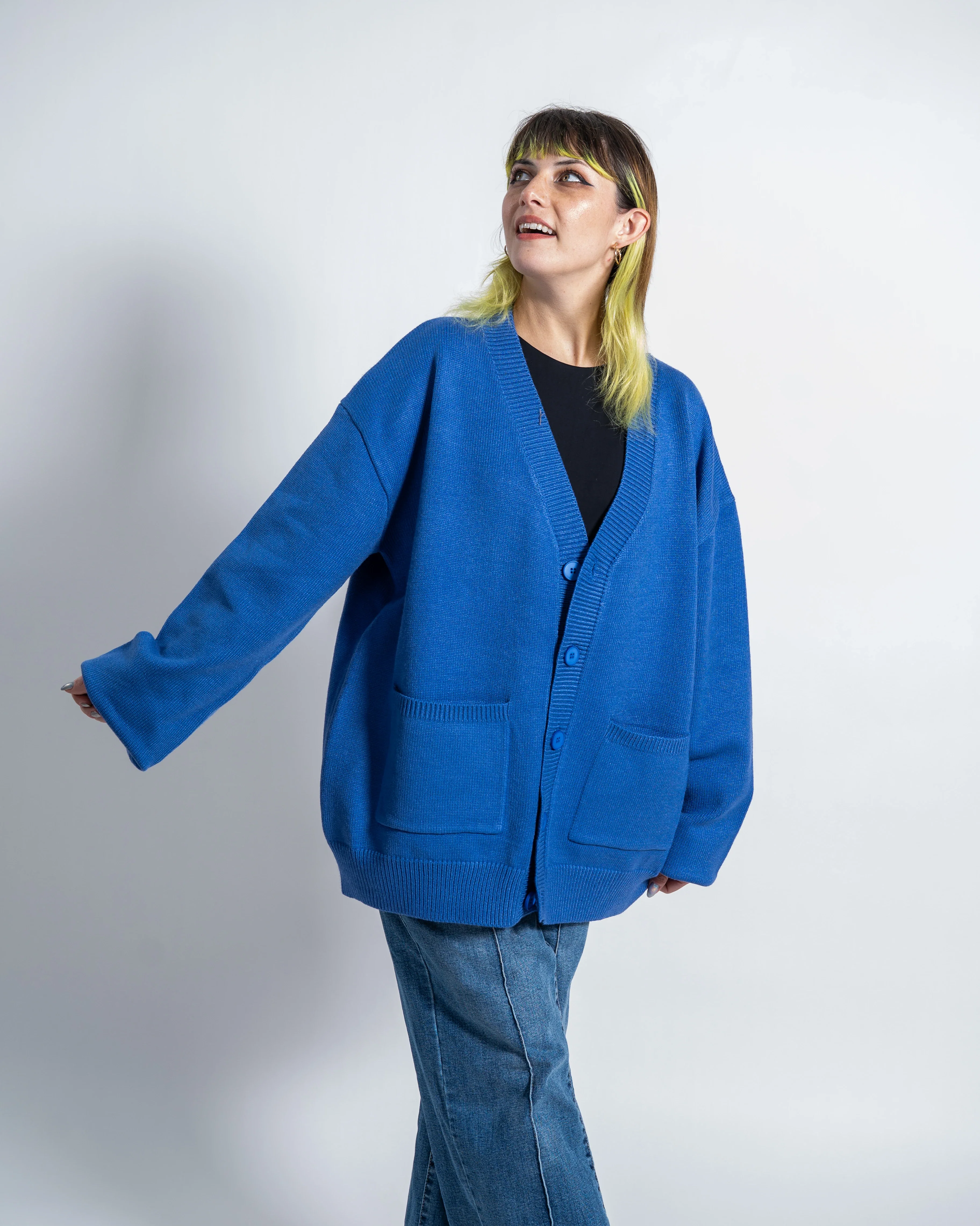 Dark Blue Cardigan - Image 3