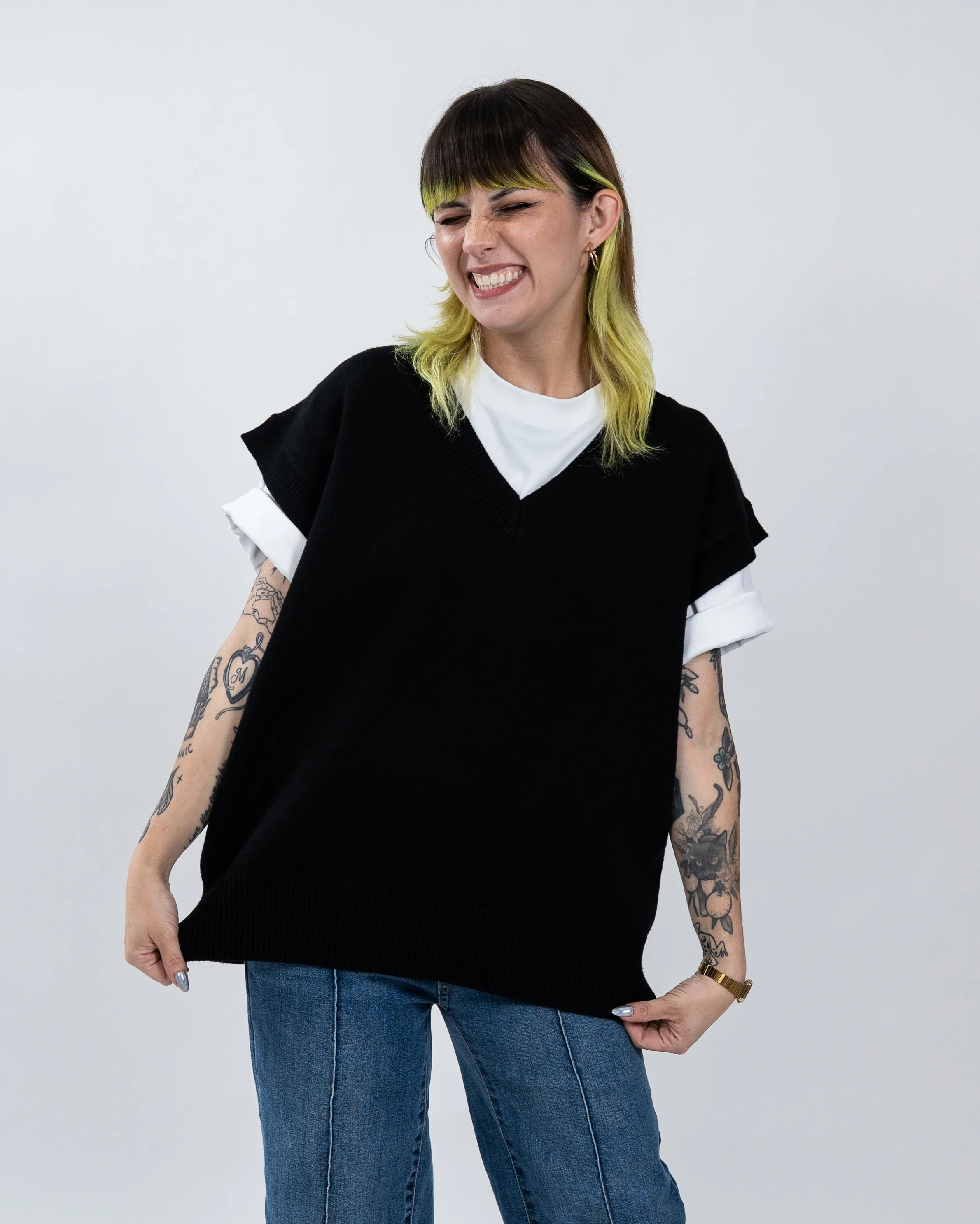 Dark White Vest - Image 3