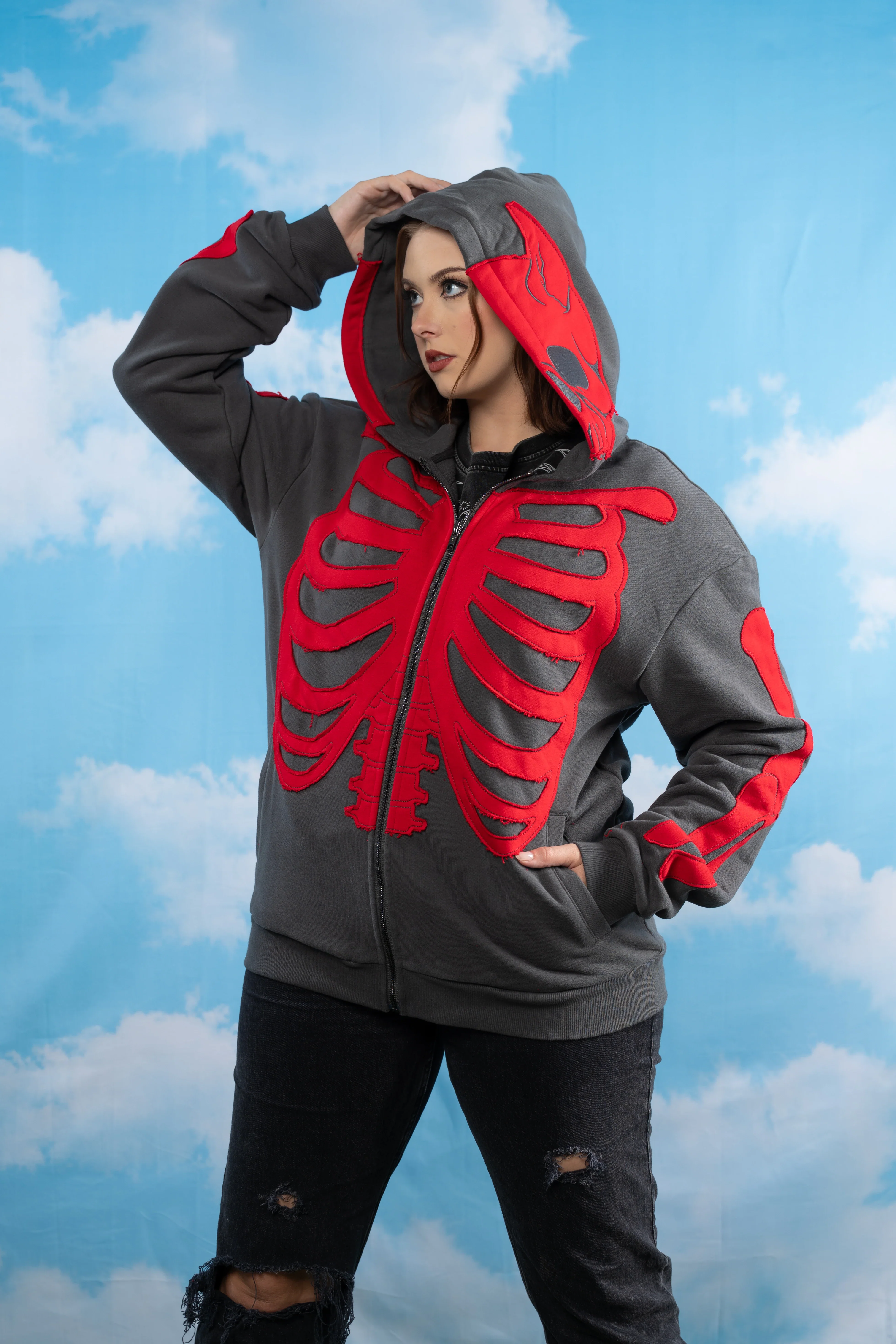 Demon Skeleton Hoodie - Image 4