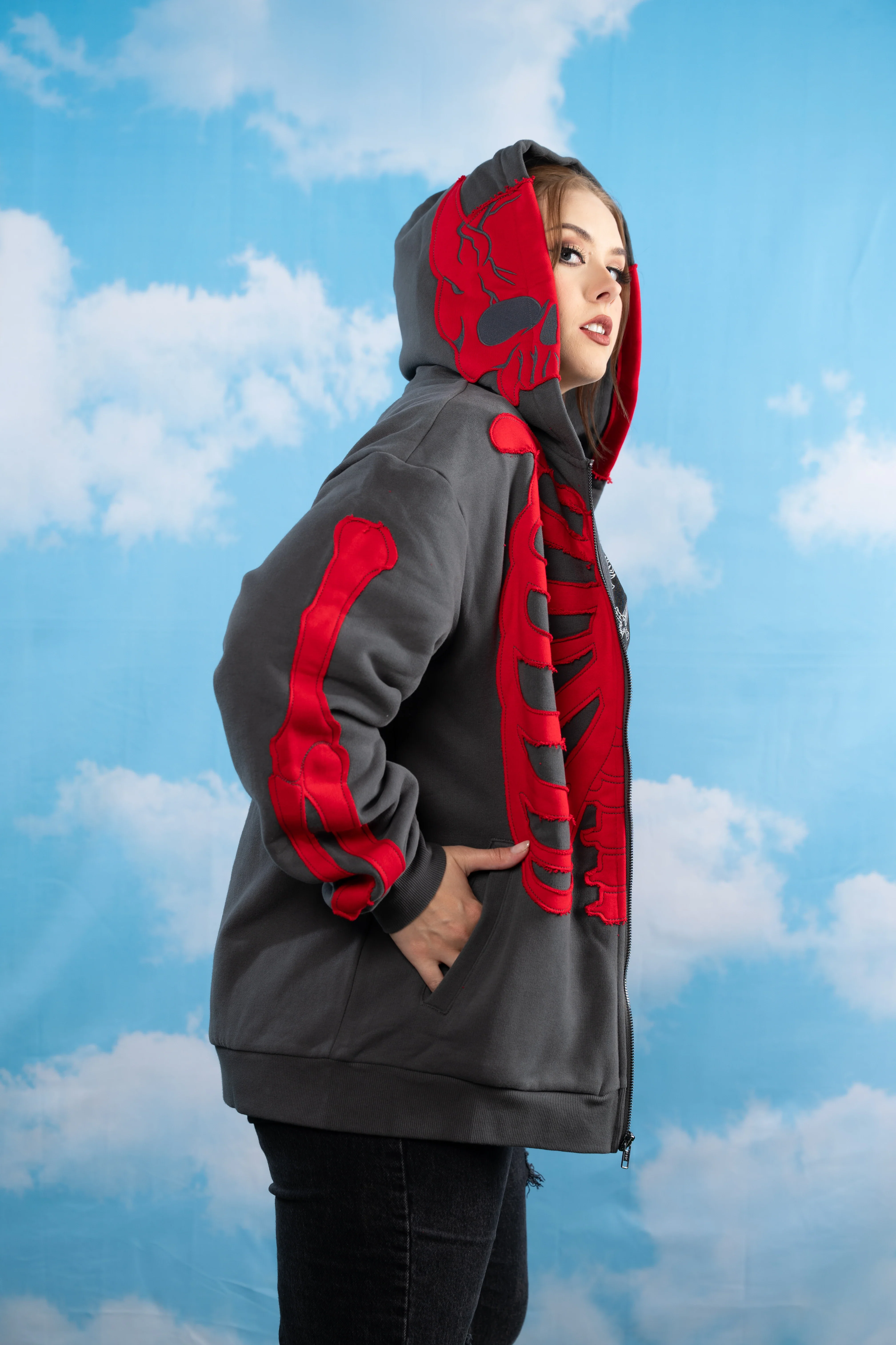 Demon Skeleton Hoodie - Image 5