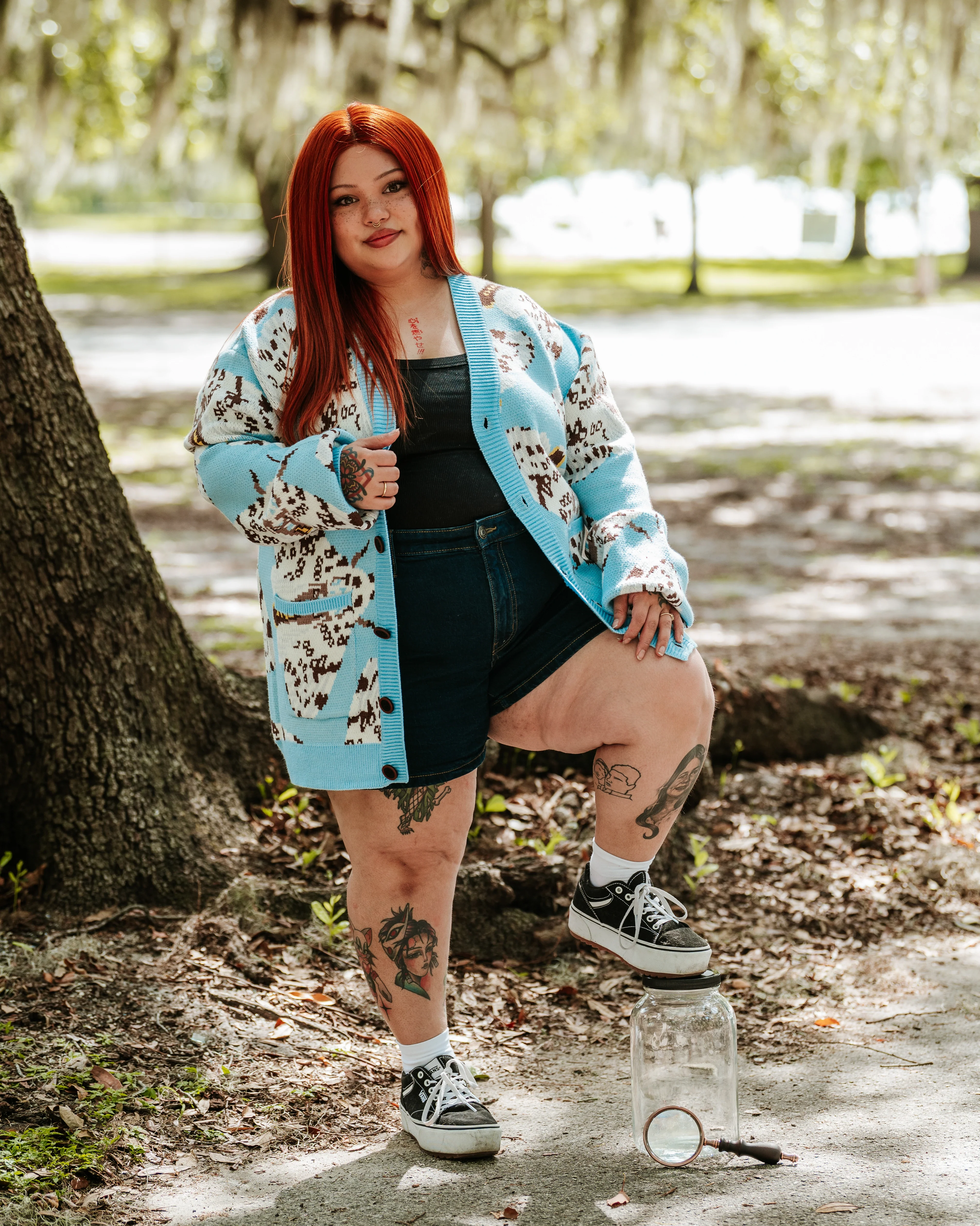Giant Leopard Moth Cardigan - Image 3