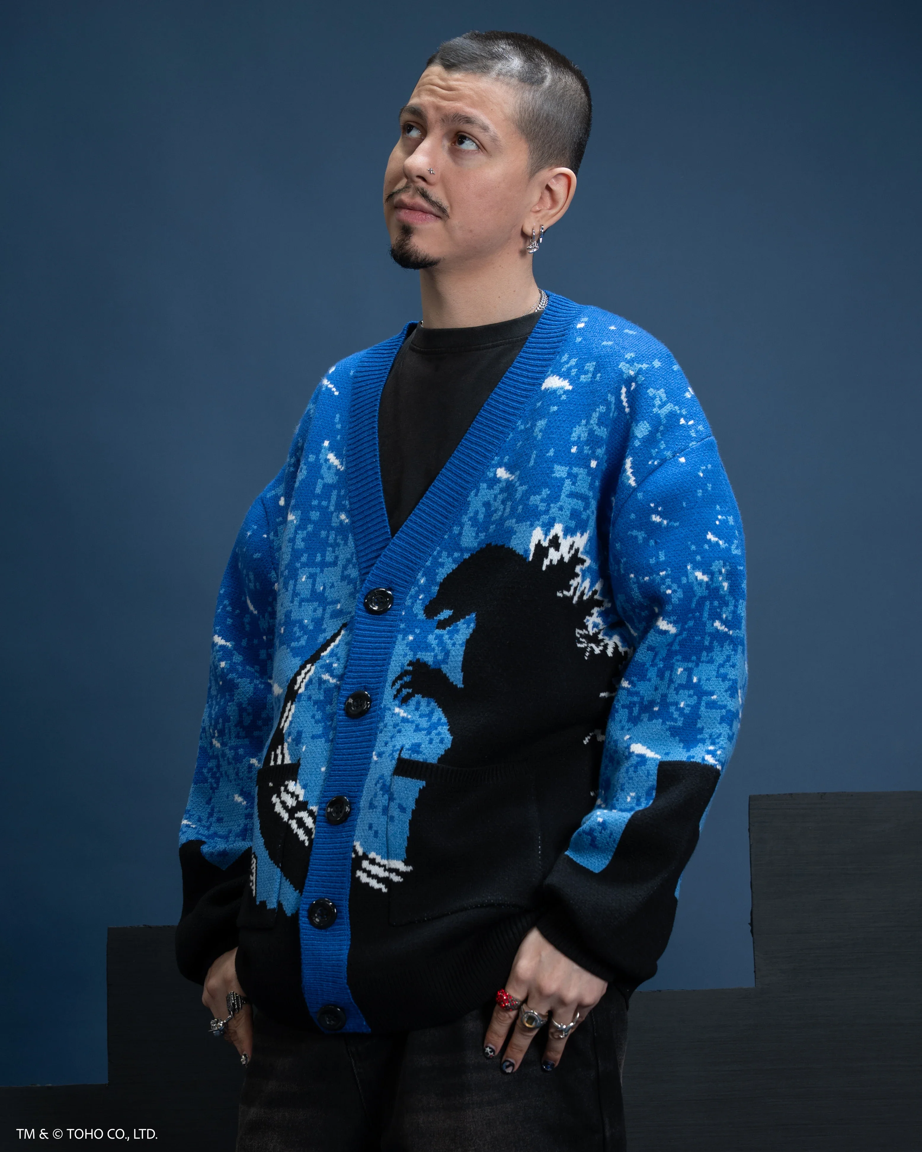 Godzilla Silhouette Cardigan - Image 11