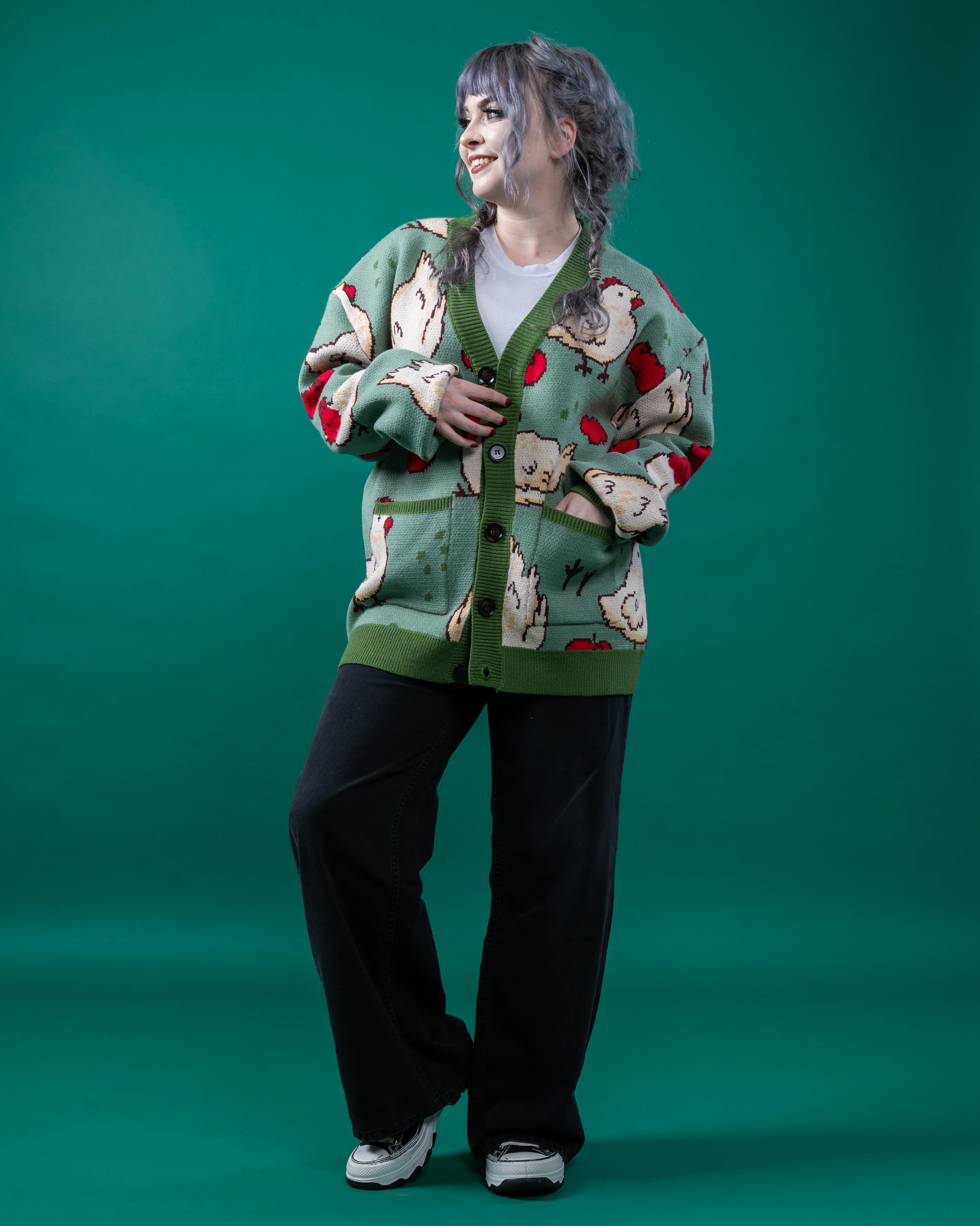 Green Chicken Cardigan - Image 3