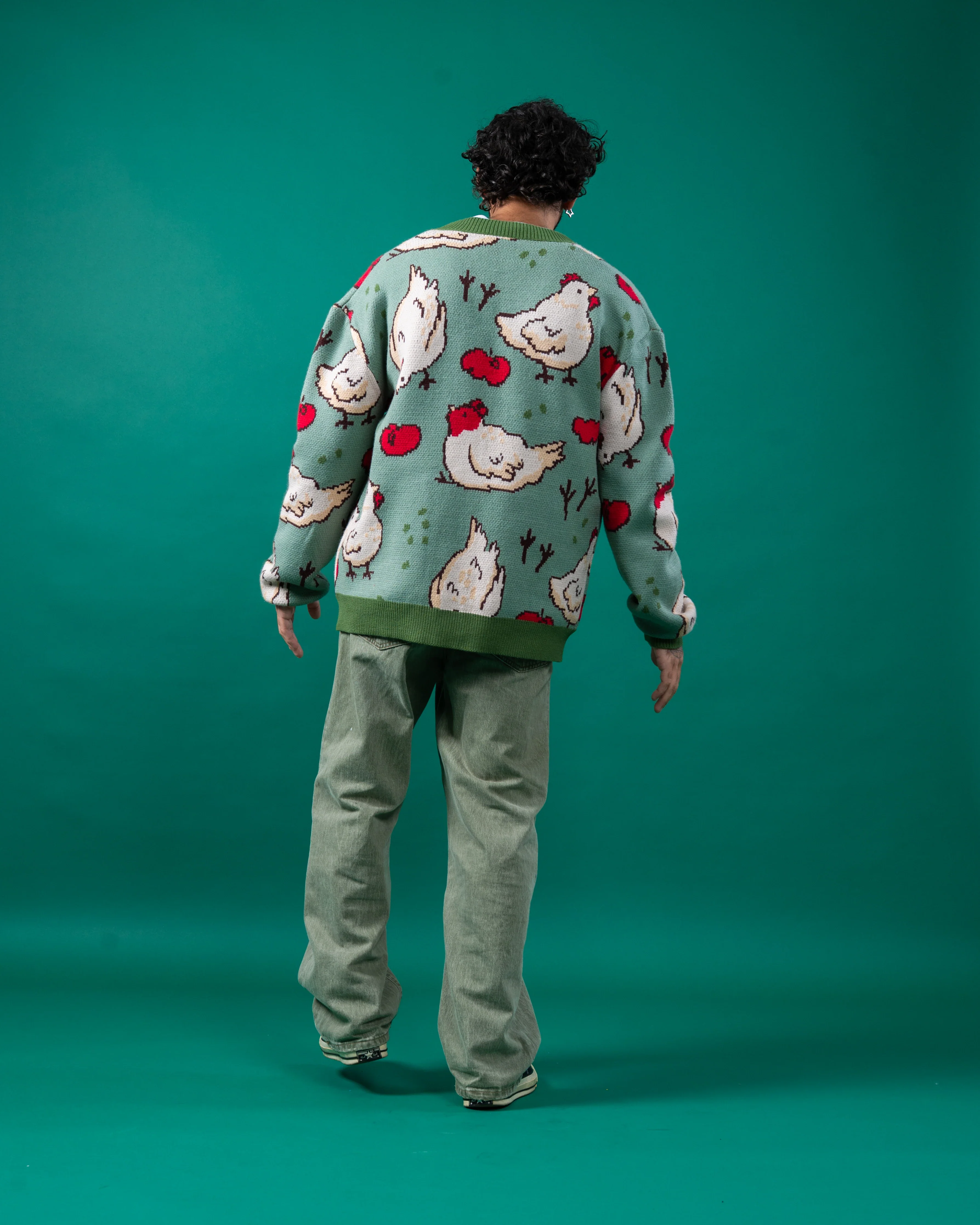 Green Chicken Cardigan - Image 7