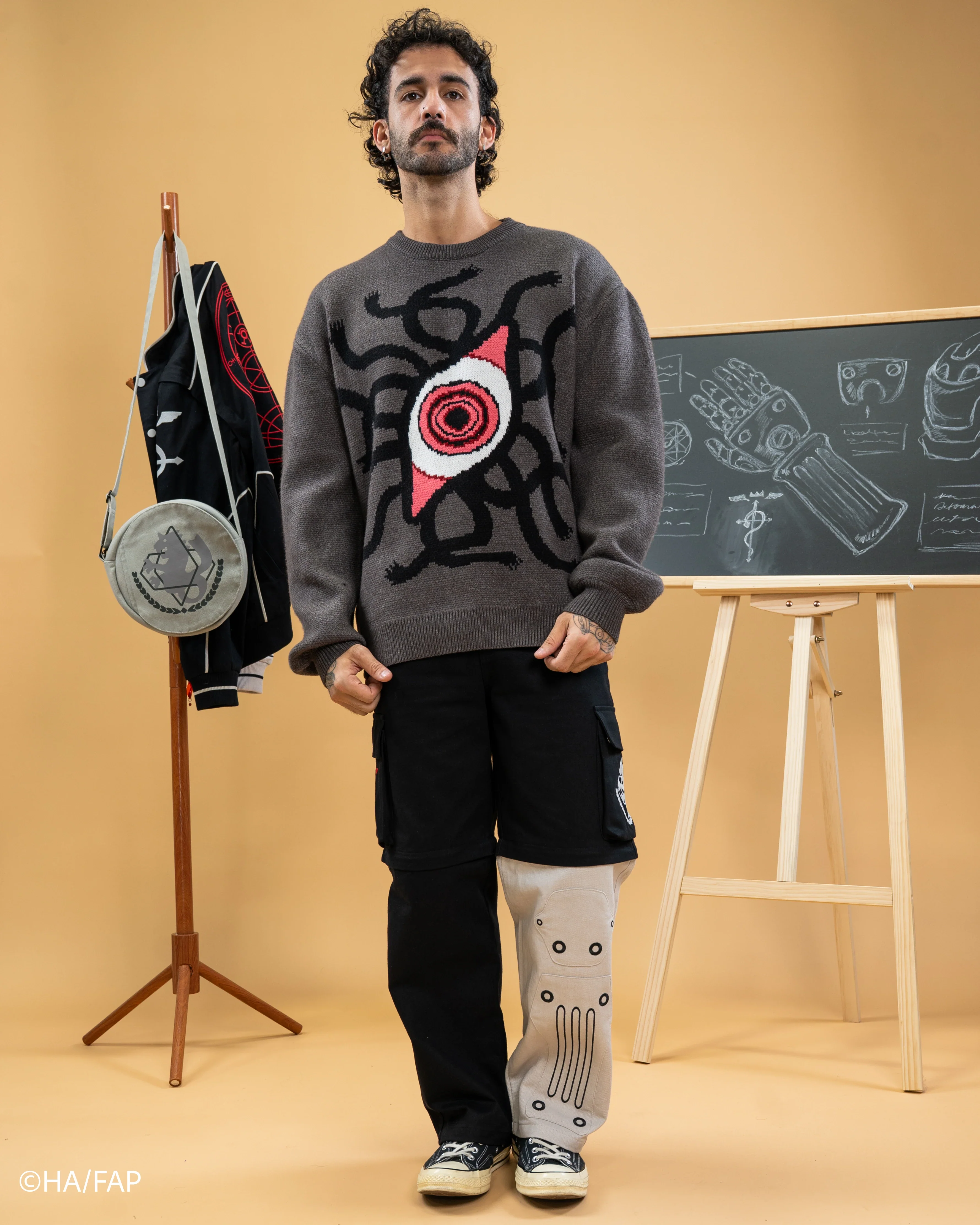 Grey Knit Gate Sweater - Image 6