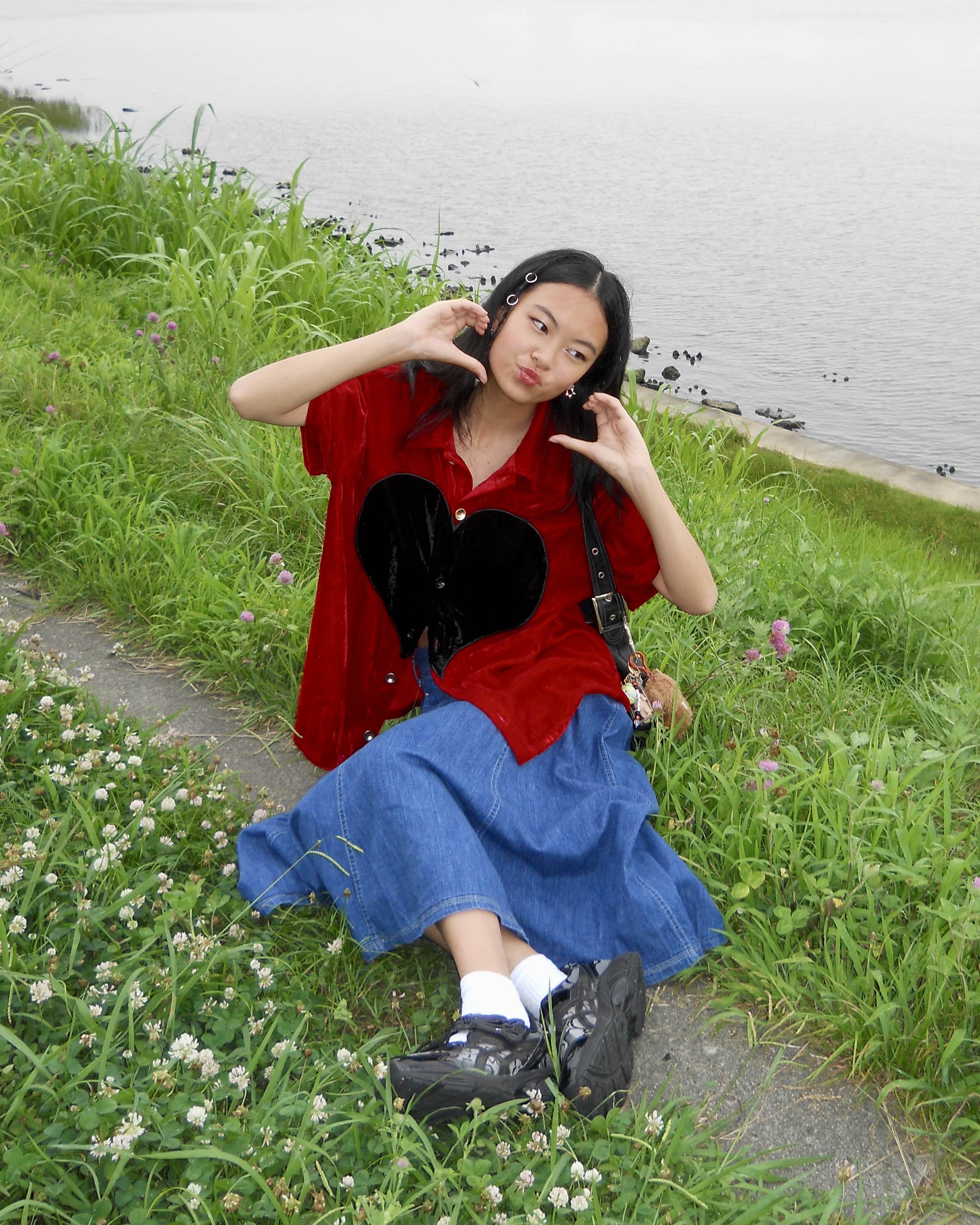 Heart Shaped Short Sleeve Button Up - Image 4