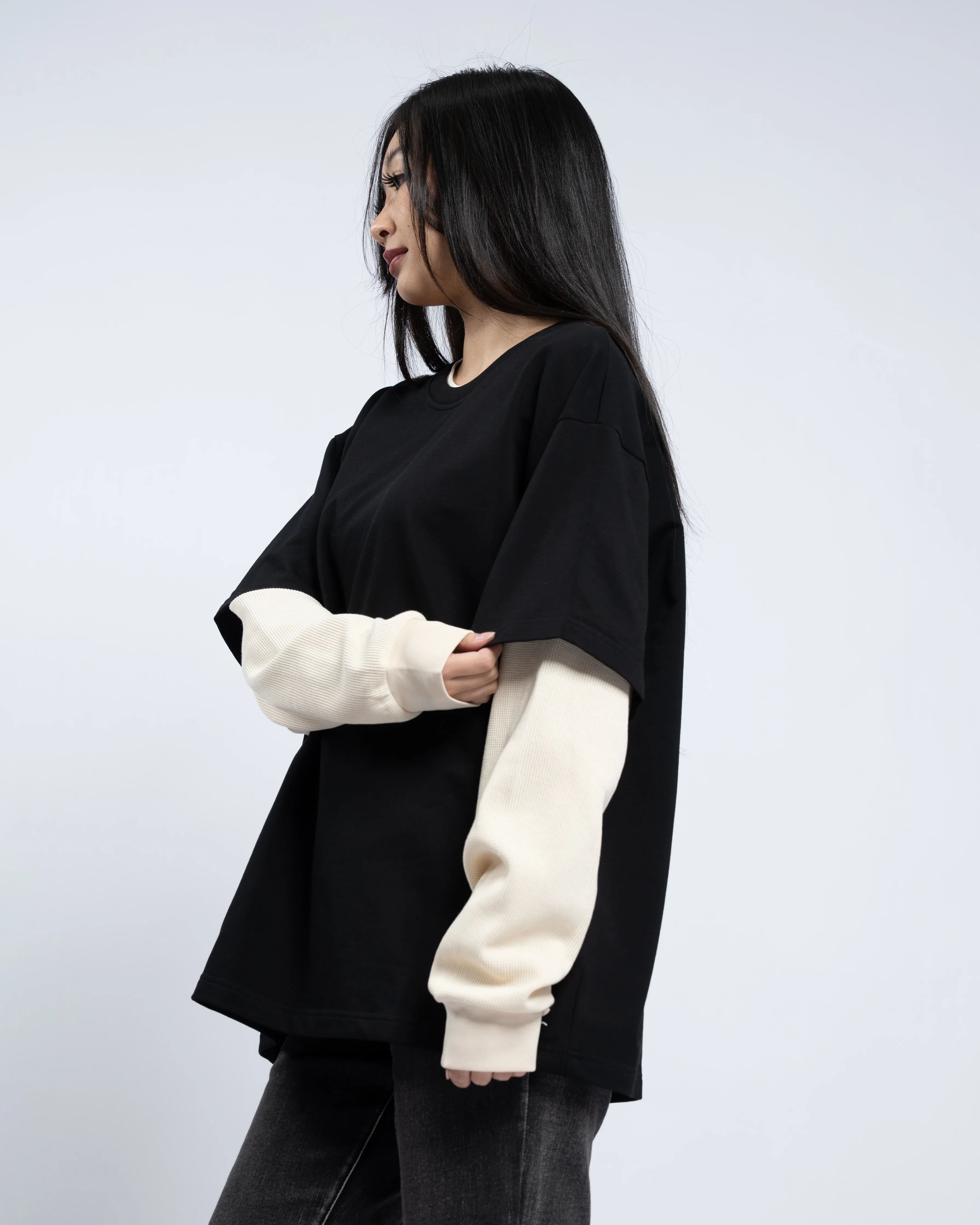 Layered Waffle Knit Long Sleeve - Image 11