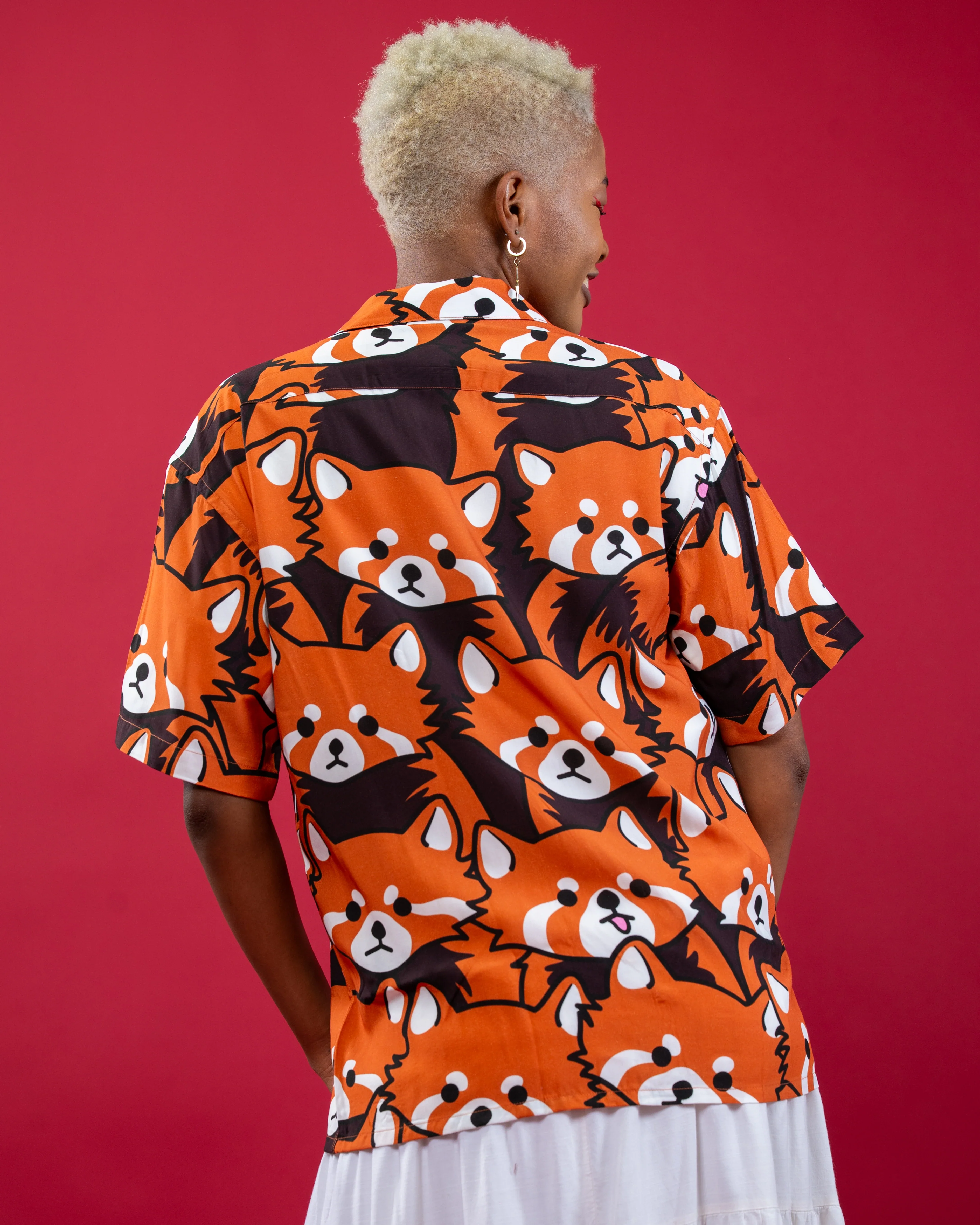 Left On Red Panda Button Up - Image 5