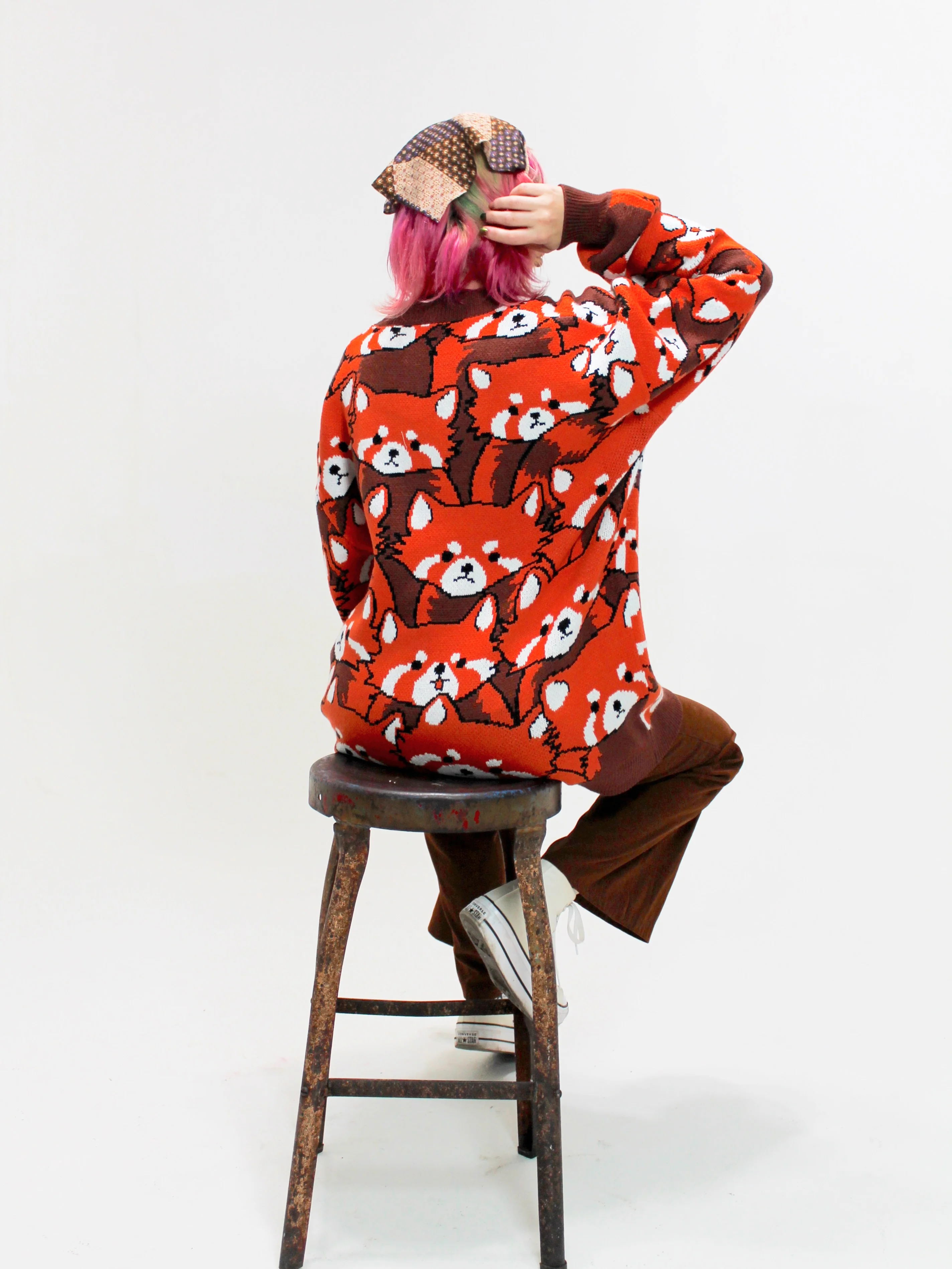 Left on Red Panda Cardigan - Image 12