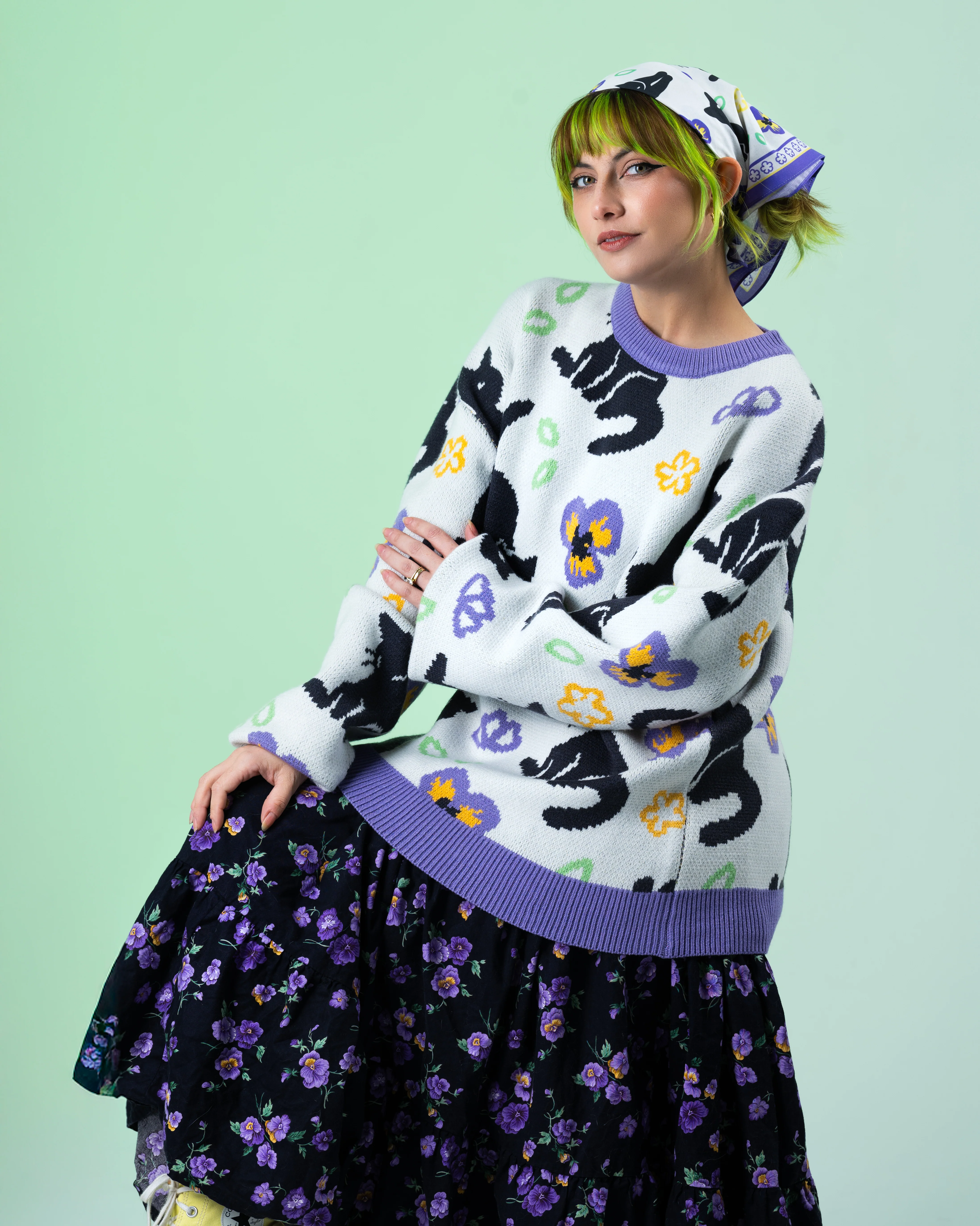 Meowin' Around Sweater - Image 3