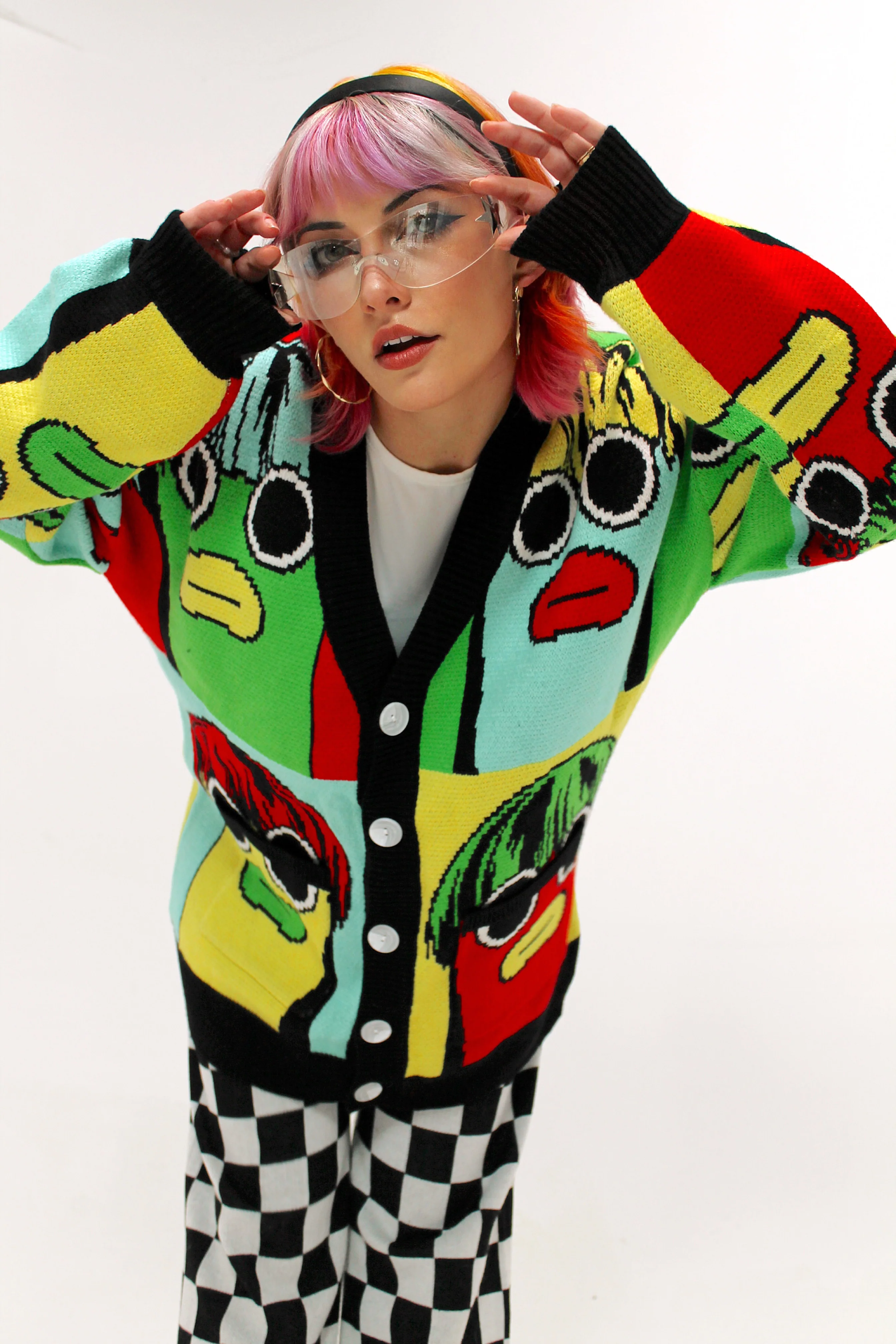 Nobody Sausage Pop Art Cardigan - Image 4