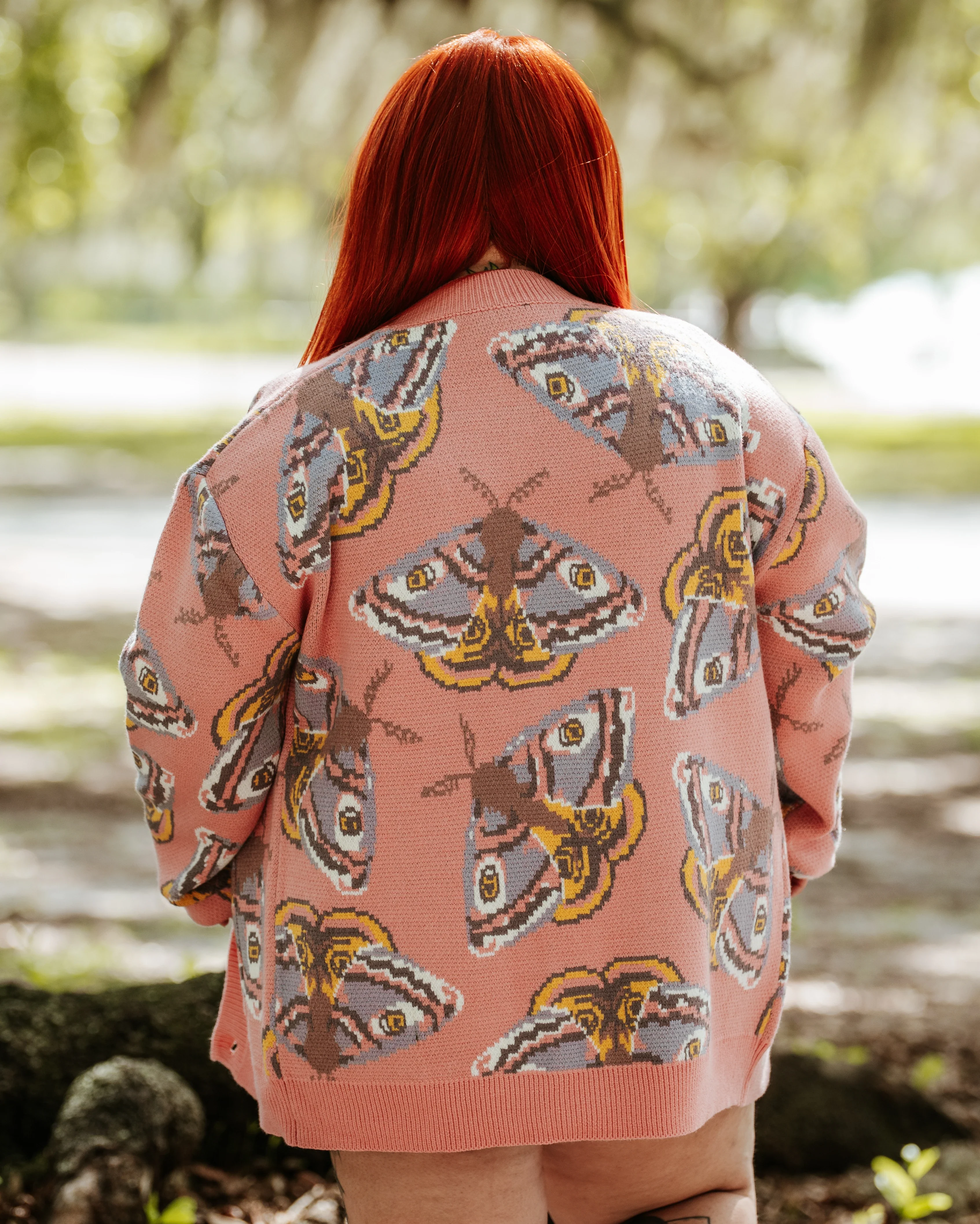 Pink Emperor Moth Cardigan - Image 4