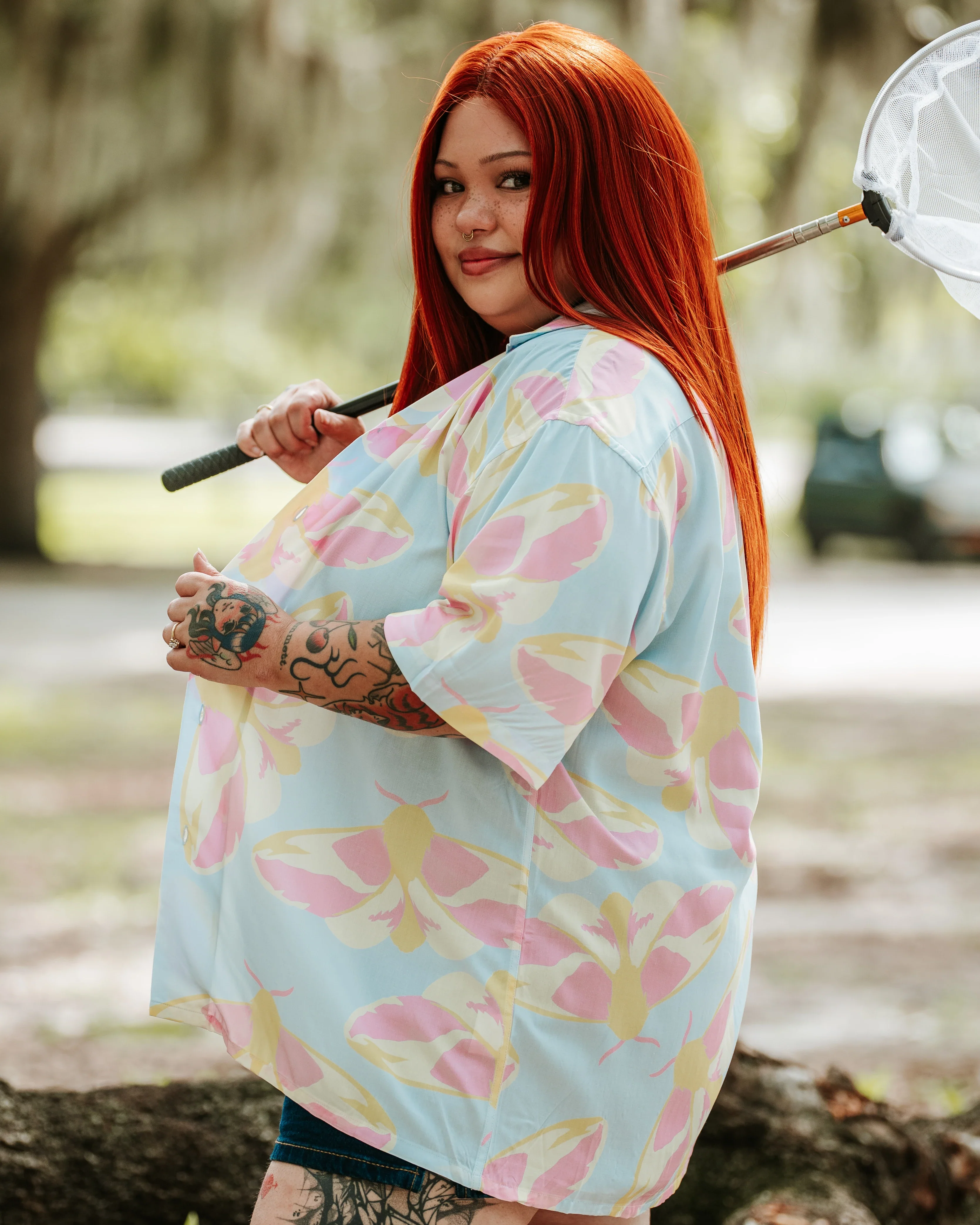 Rosy Maple Moth Button Up - Image 4