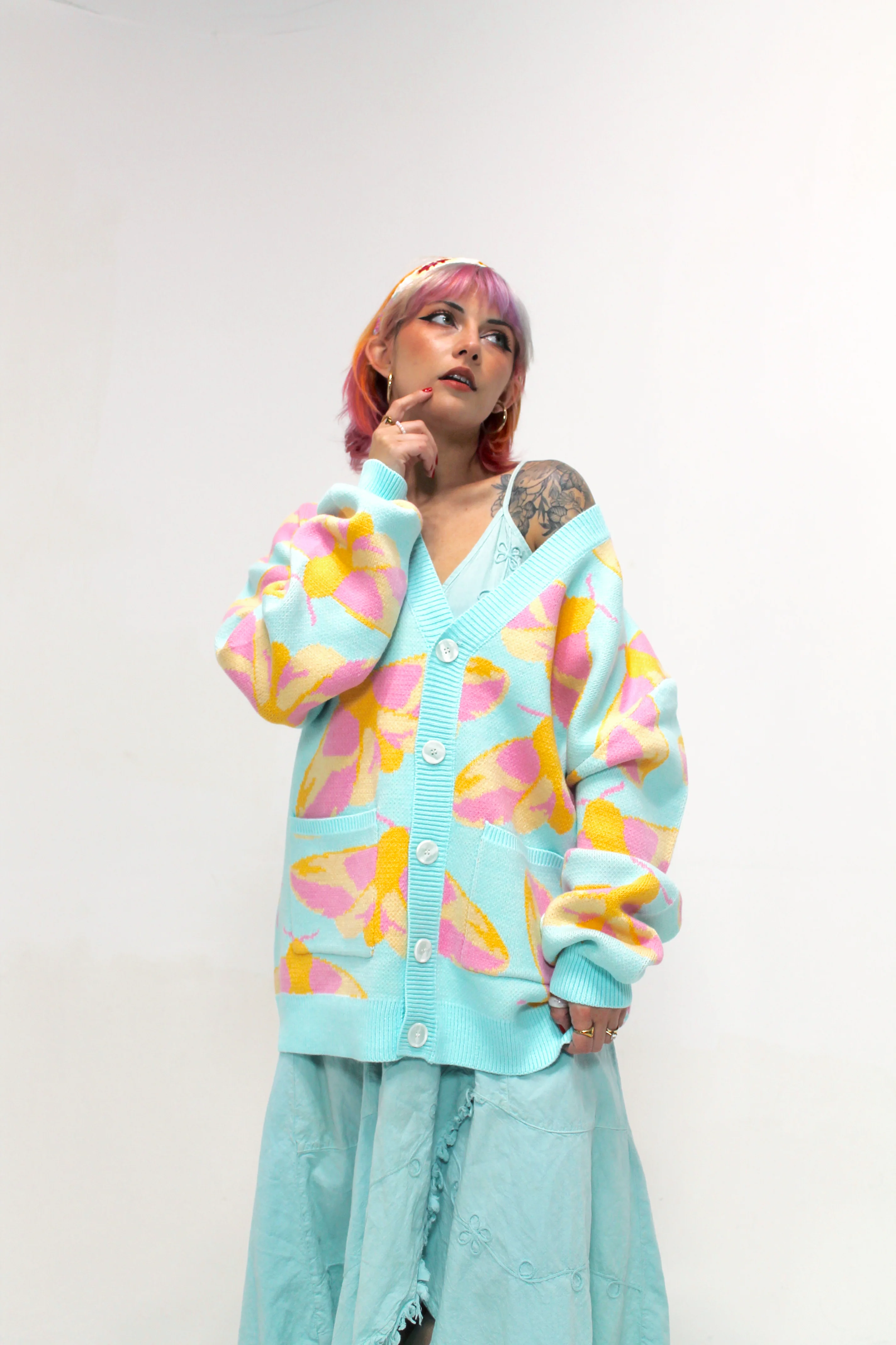 Rosy Maple Moth Cardigan - Image 5