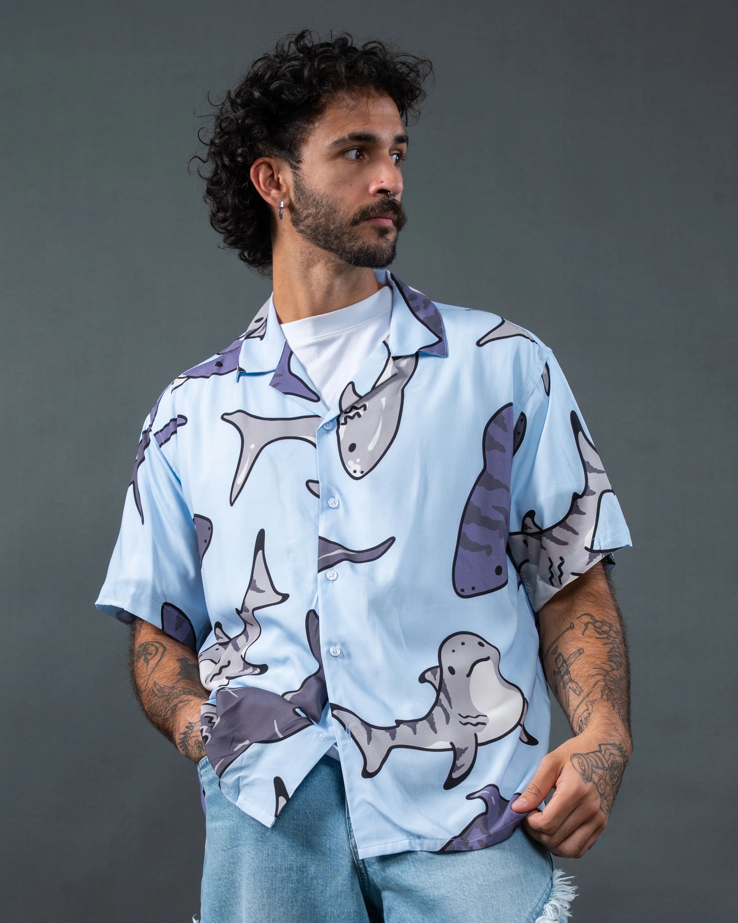 Shark Week Button Up - Image 7