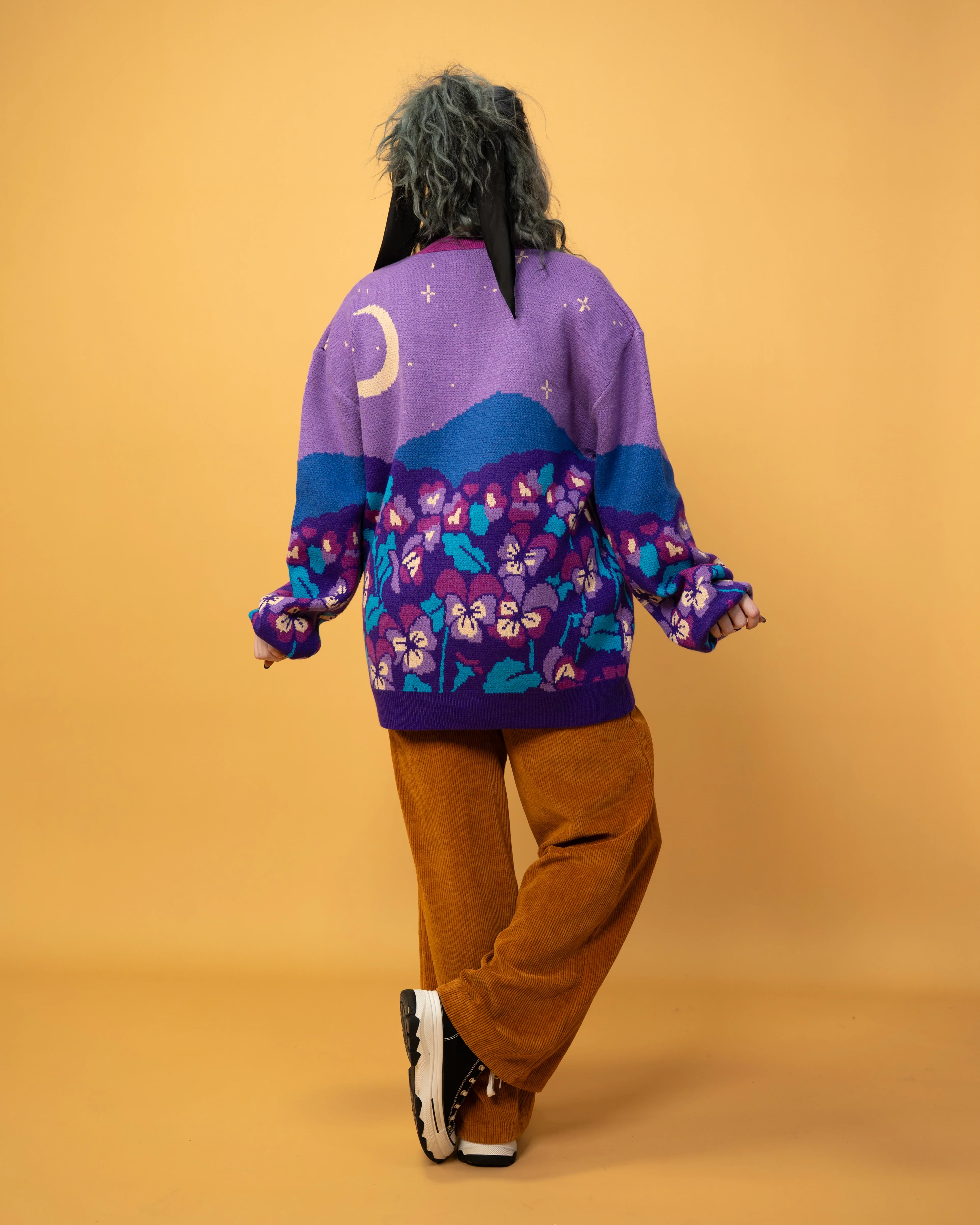 Violet Flower Cardigan - Image 4