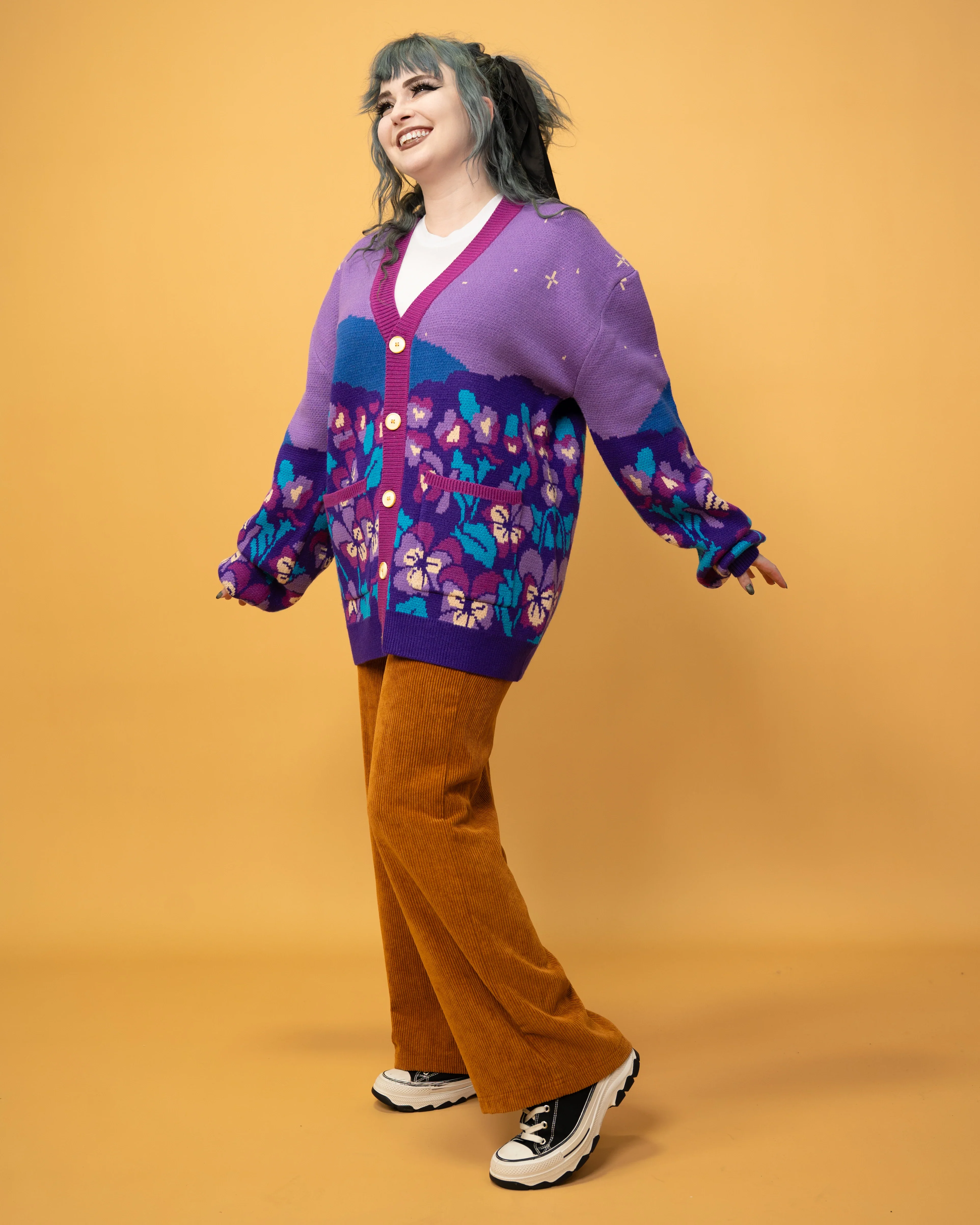 Violet Flower Cardigan - Image 5